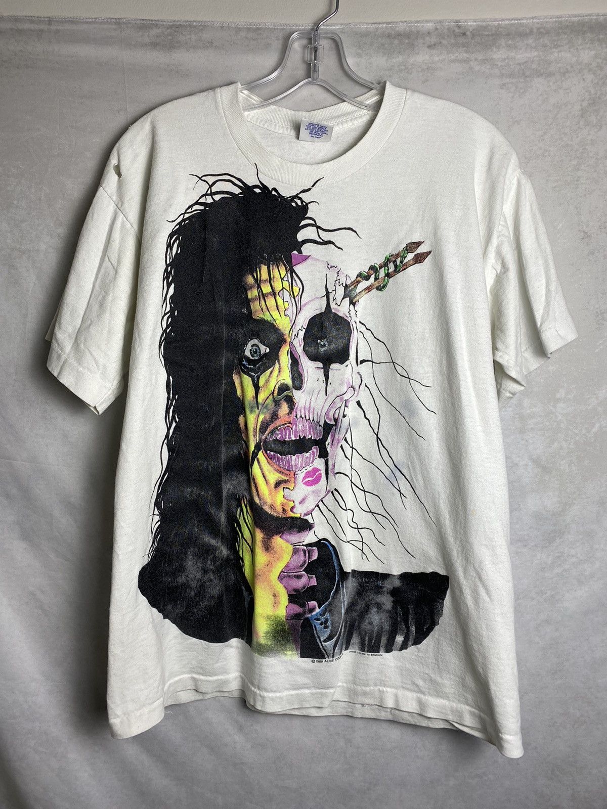 Band Tees Vintage Alice Cooper Trash Double Sided Tee Brockum Large Size US L / EU 52-54 / 3 - 1 Thumbnail