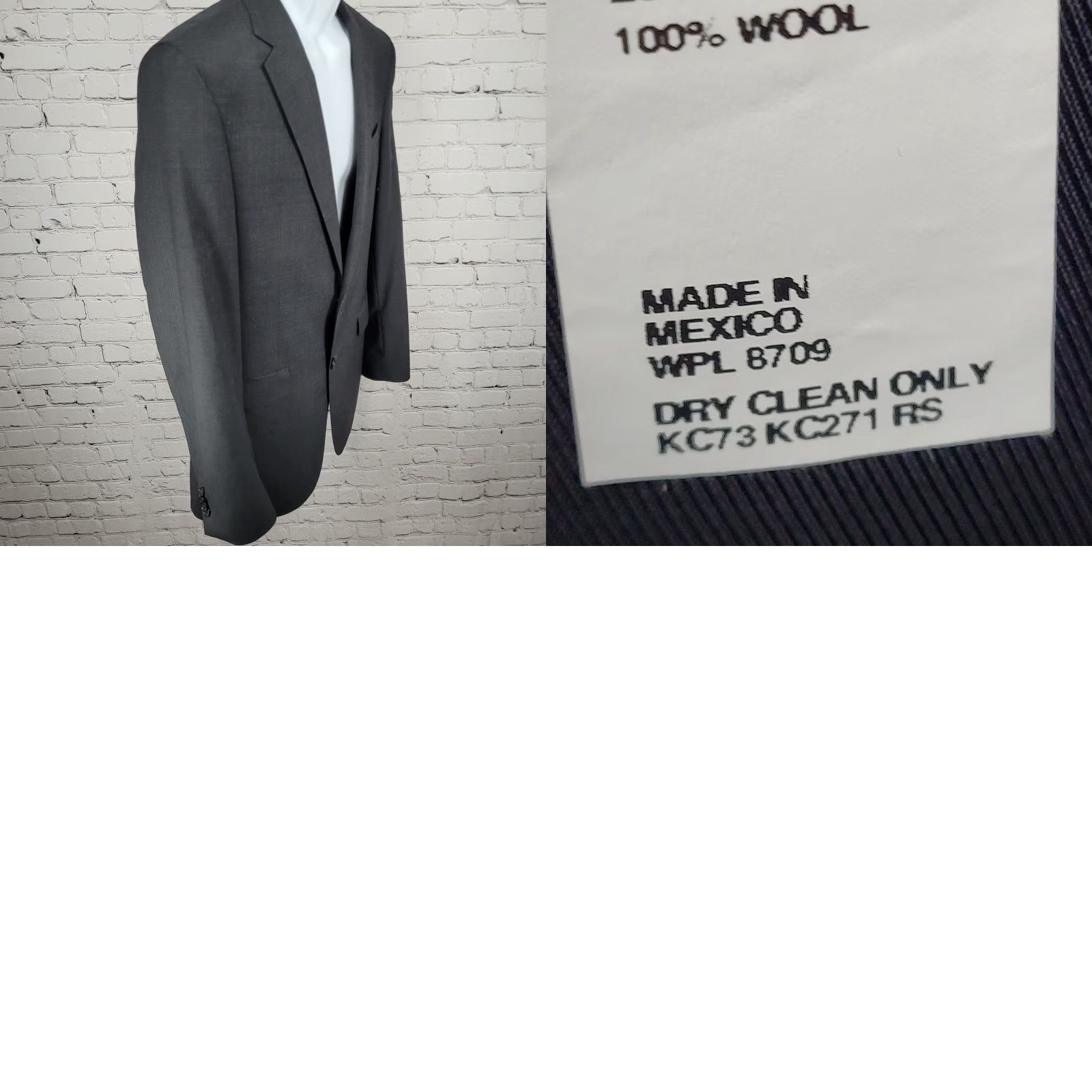 Kenneth Cole KENNETH COLE Grey Minitex Wool 2 Button Notch Blazer Sport Coat 40L MSRP 50 Men Suit Jacket Wool Solid 2 Piece Classic Formal Business Blazer Mens Size 40R - 10 Thumbnail