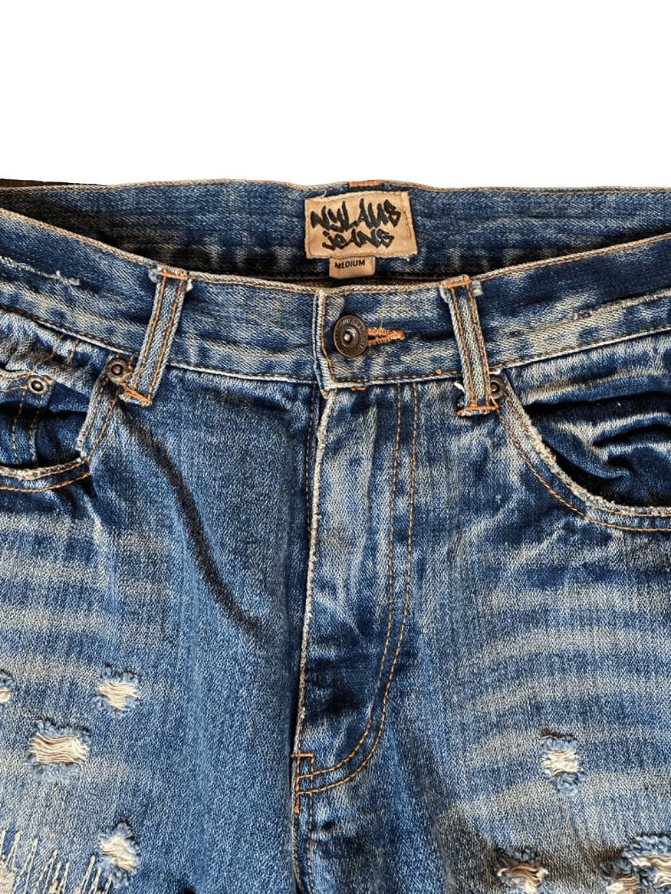 Affliction × If Six Was Nine Japanese Nylaus Distressed Ripped Jeans Size US 31 - 4 Thumbnail