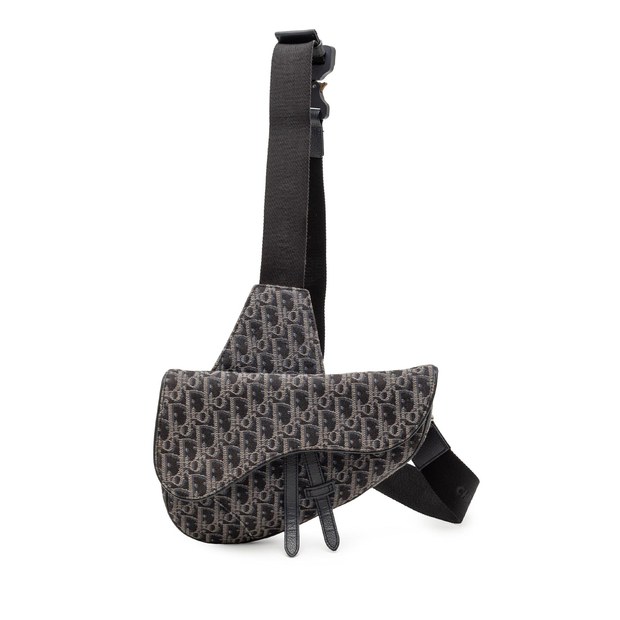 Oblique Canvas Saddle Crossbody