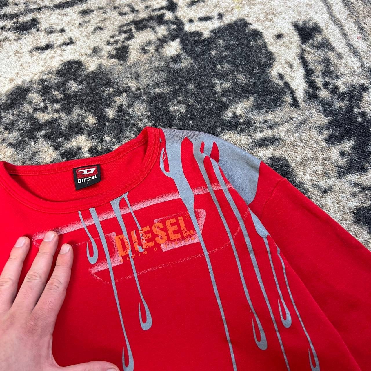Diesel Diesel Vintage Y2K Big Logo Avant Garde Long Sleeve Size US L / EU 52-54 / 3 - 4 Thumbnail