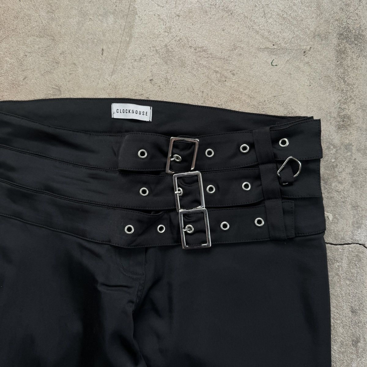 Seditionaries Vintage Y2K Clockhouse Grunge Flared Nylon Pants Size 26" / US 2 / IT 38 - 5 Thumbnail