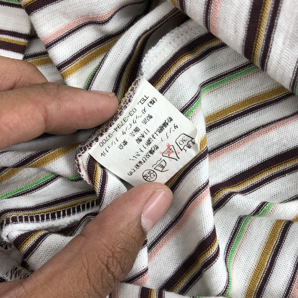 Tornado Mart 2000s Tornado Mart Japan Striped Lgb Goa Style Button TShirt Size S / US 4 / IT 40 - 8 Thumbnail