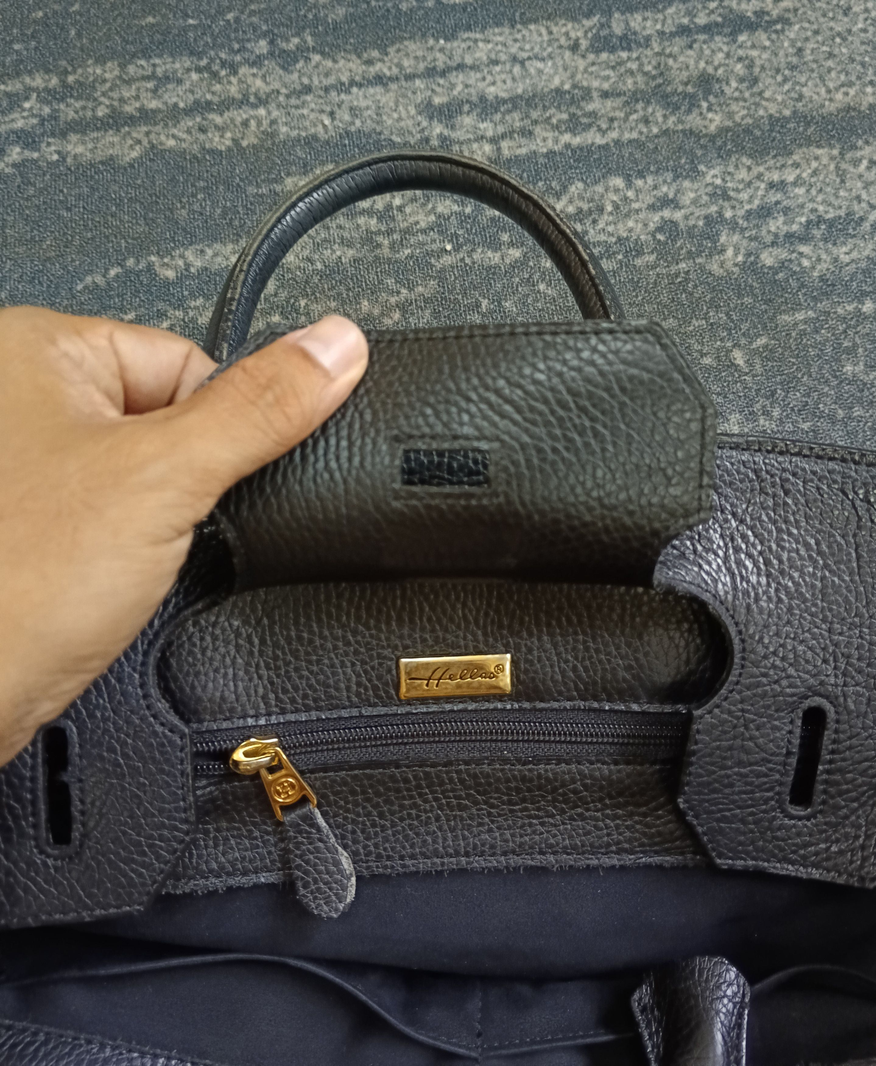 Leather HELLAS LEATHER BLACK BIRKIN Size ONE SIZE - 7 Thumbnail