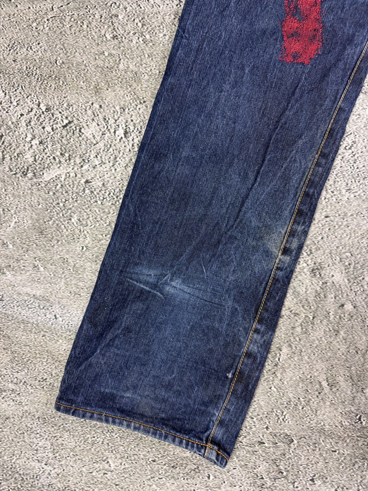 Evisu Evisu jeans daicock big logo red selvedge denim Size US 34 / EU 50 - 2 Thumbnail