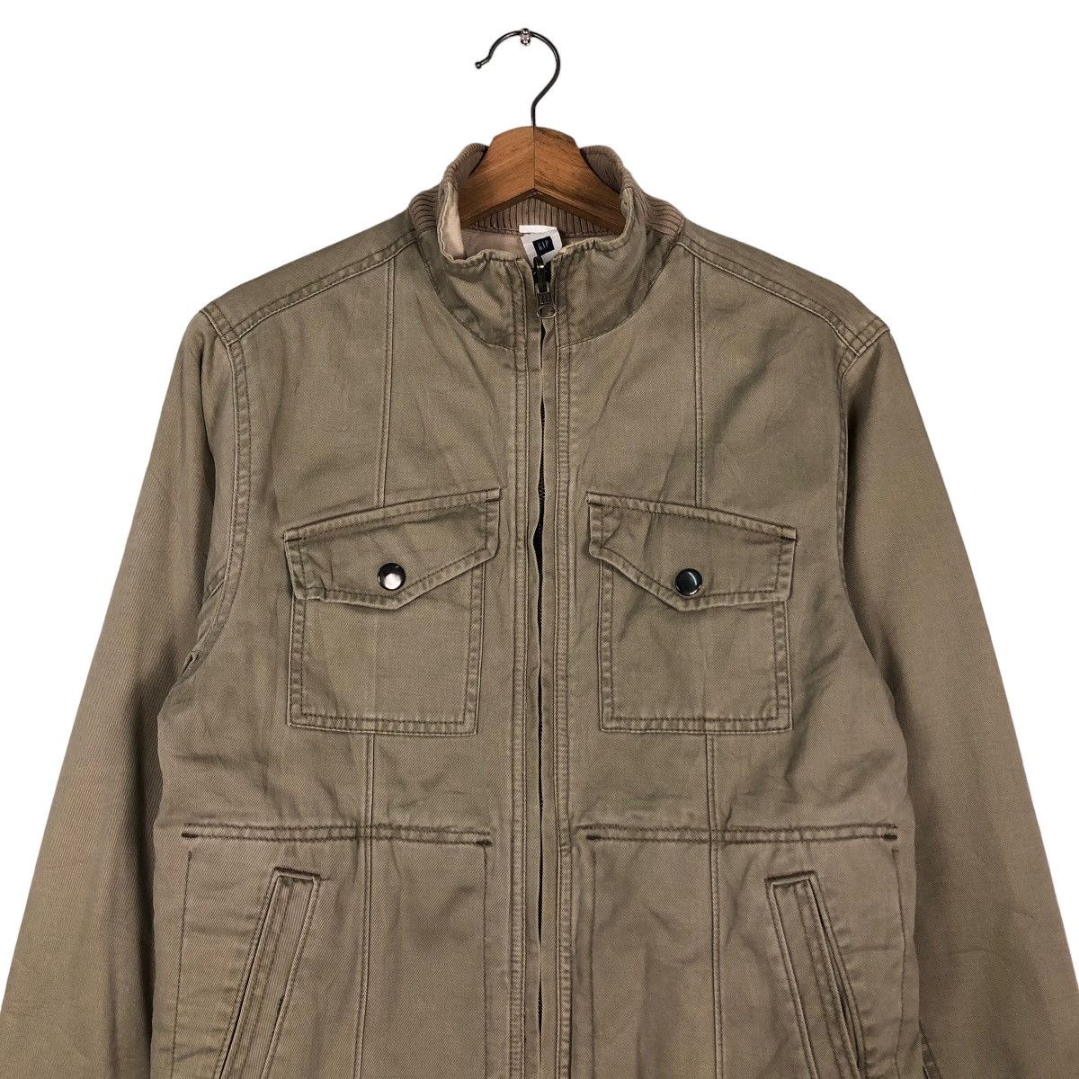 Japanese Brand 🔥Vintage Cropped Biker Jacket Gap Reversible Multi Pocket Size US S / EU 44-46 / 1 - 3 Thumbnail