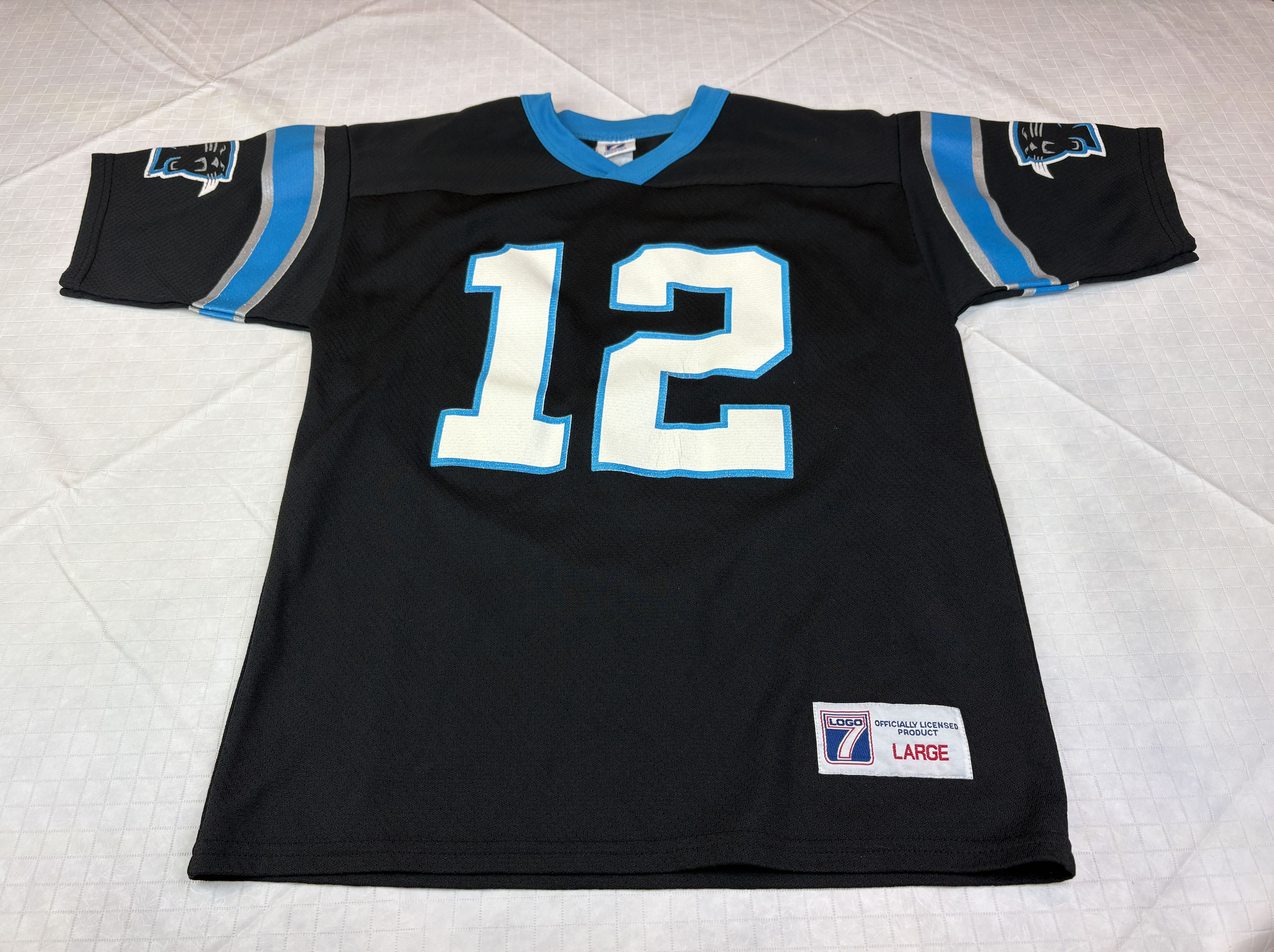 NFL Logo 7 Carolina Panthers Kerry Collins #12 NFL Jersey Size US L / EU 52-54 / 3 - 3 Thumbnail