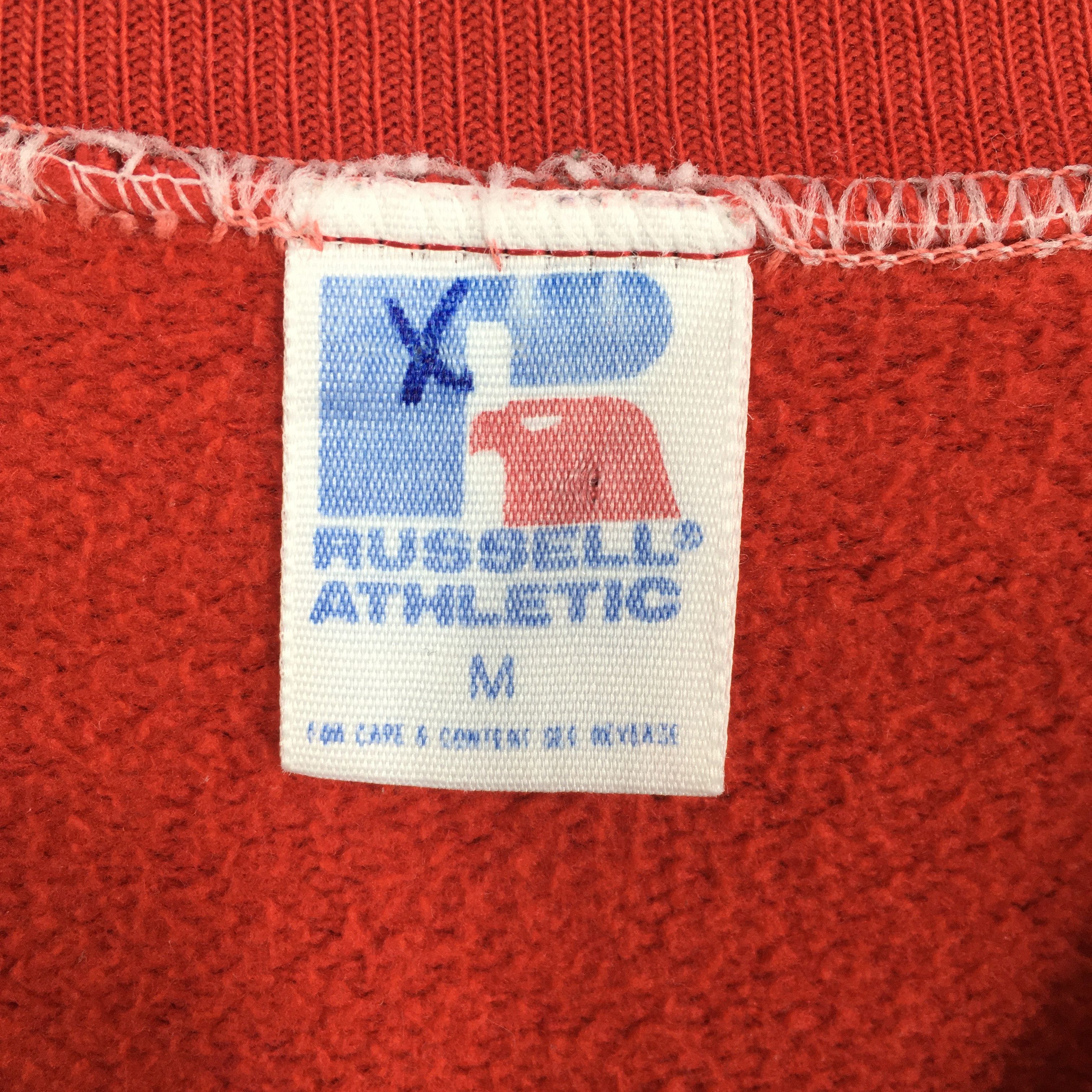 Russell Athletic × Vintage Vintage 90s Russell Athletic Plain Red Sweatshirt Medium Size US M / EU 48-50 / 2 - 5 Thumbnail
