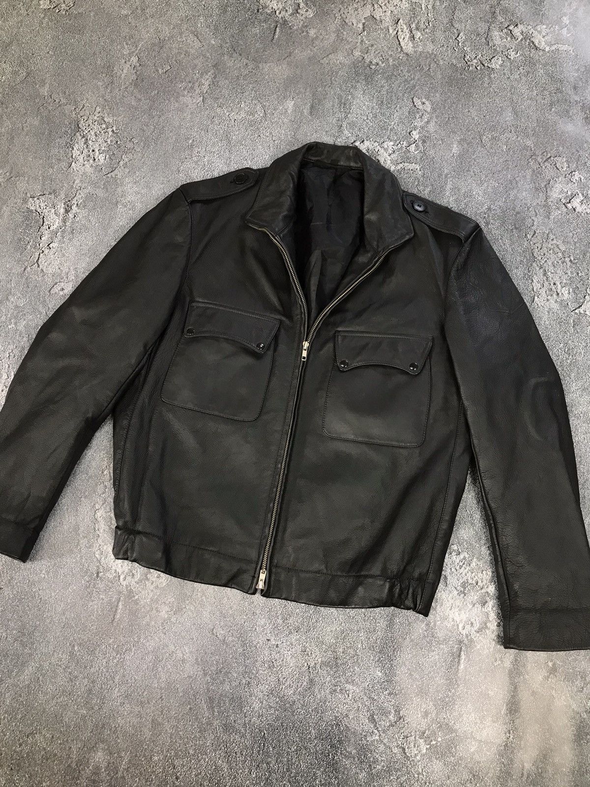 Vintage R.G.A Reportage Real Leather Flying Zip Up Jacket,Bomber Size US M / EU 48-50 / 2 - 7 Thumbnail