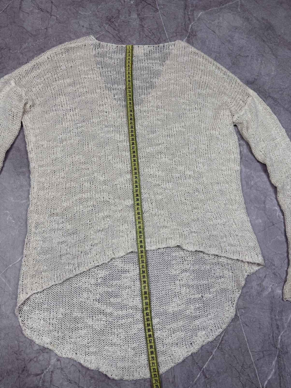 Helmut Lang RARE HELMUT LANG GOLD MESH SWEATER TOP Size S / US 4 / IT 40 - 14 Thumbnail