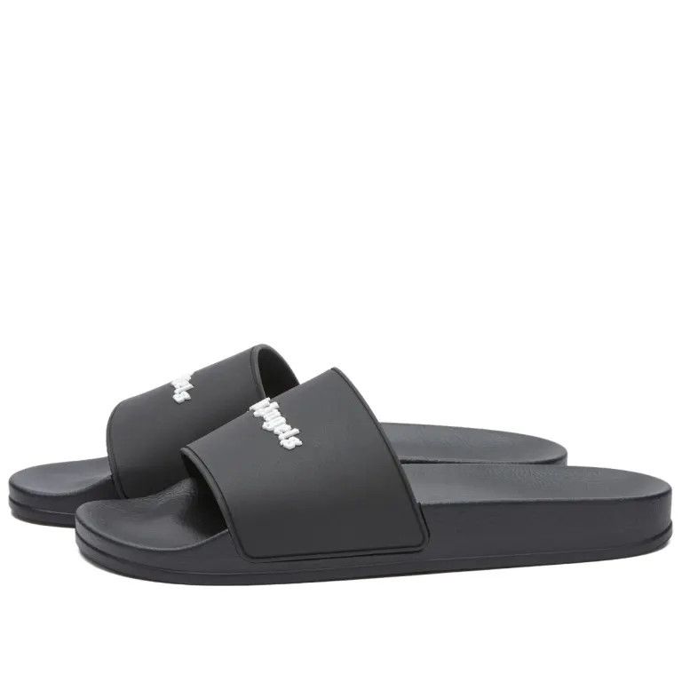 Palm Angels o1s22i1n0824 Rubber Monogram Slides in Black Size US 6 / IT 36 - 2 Thumbnail