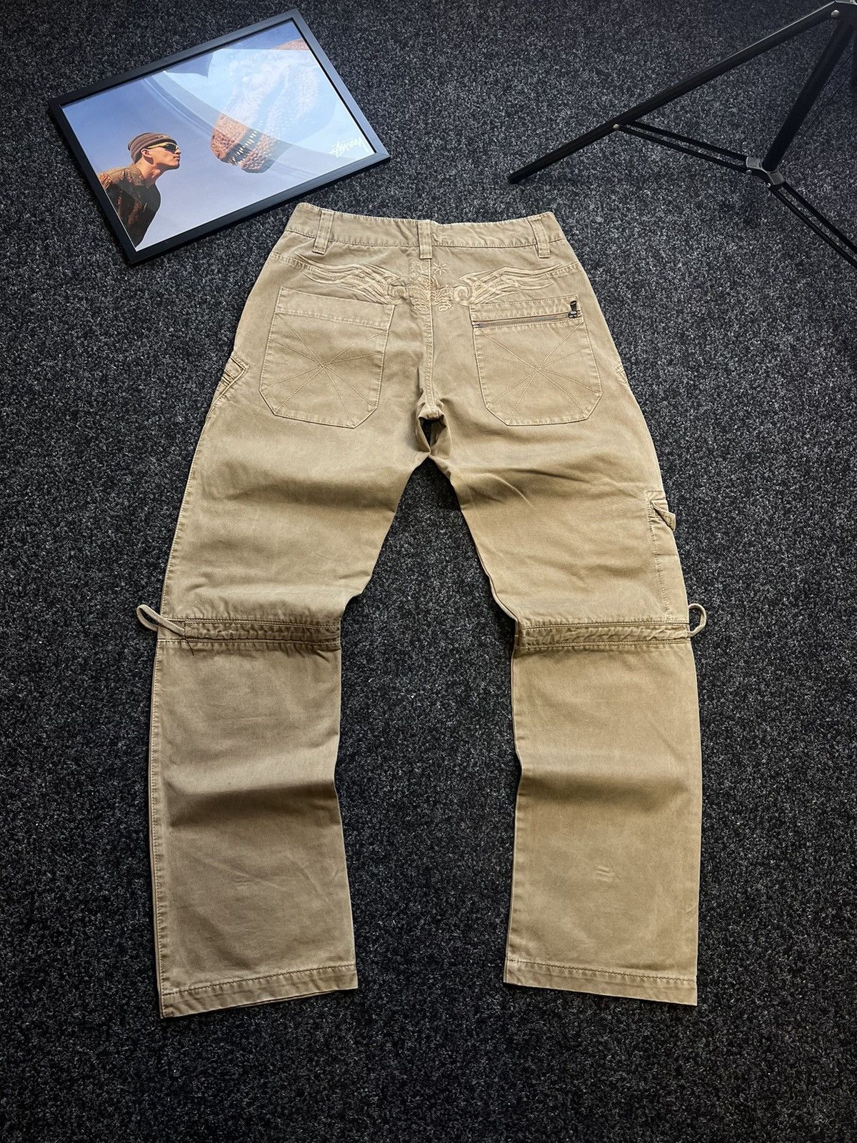 Pre-owned Avant Garde Crazy Japan Scorpion Y2k Multipocket Jeans In Brown