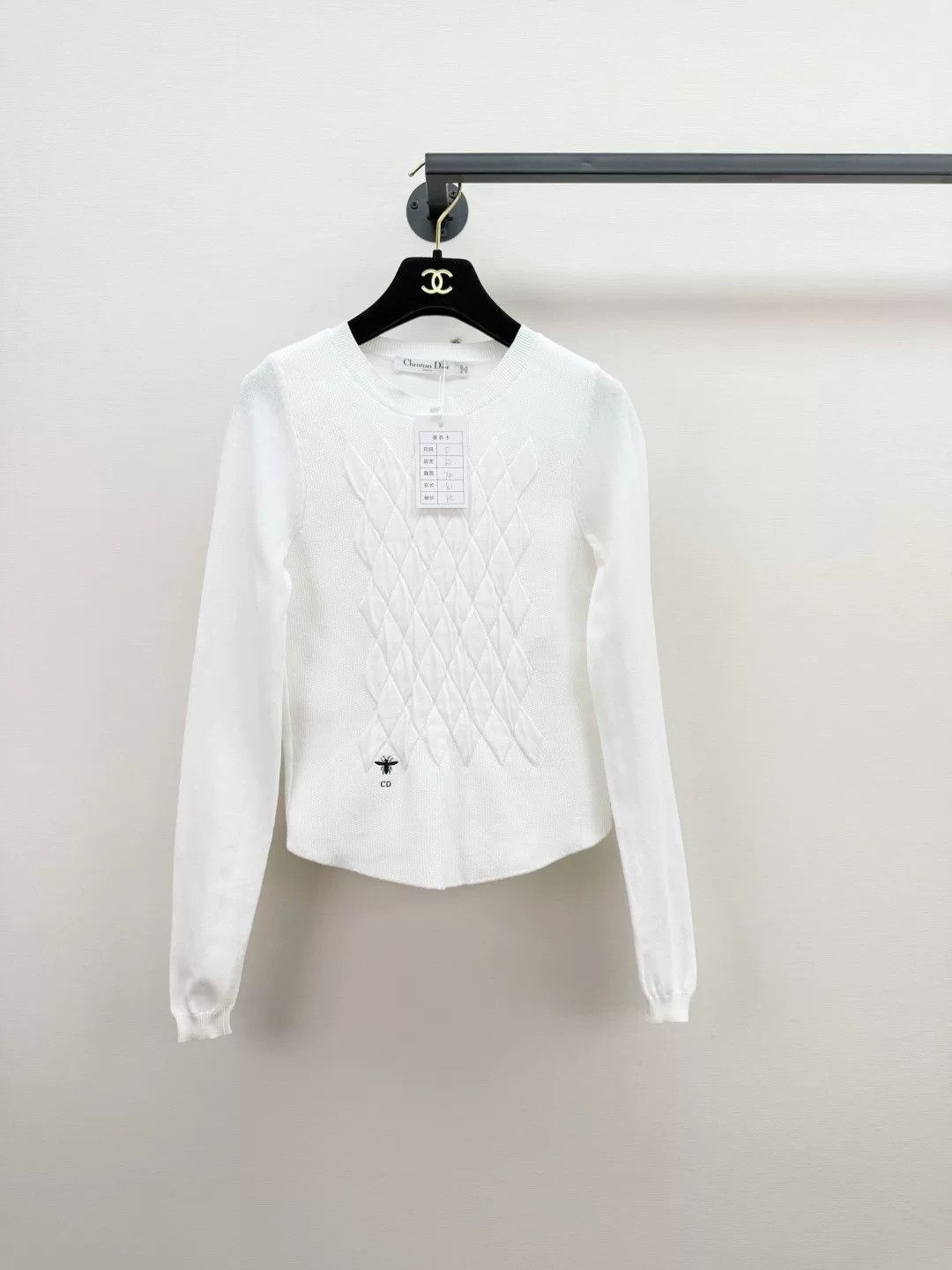 Dior Dior Classic Check Bee Embroidery Knit Sweater Size XS / US 0-2 / IT 36-38 - 1 Thumbnail