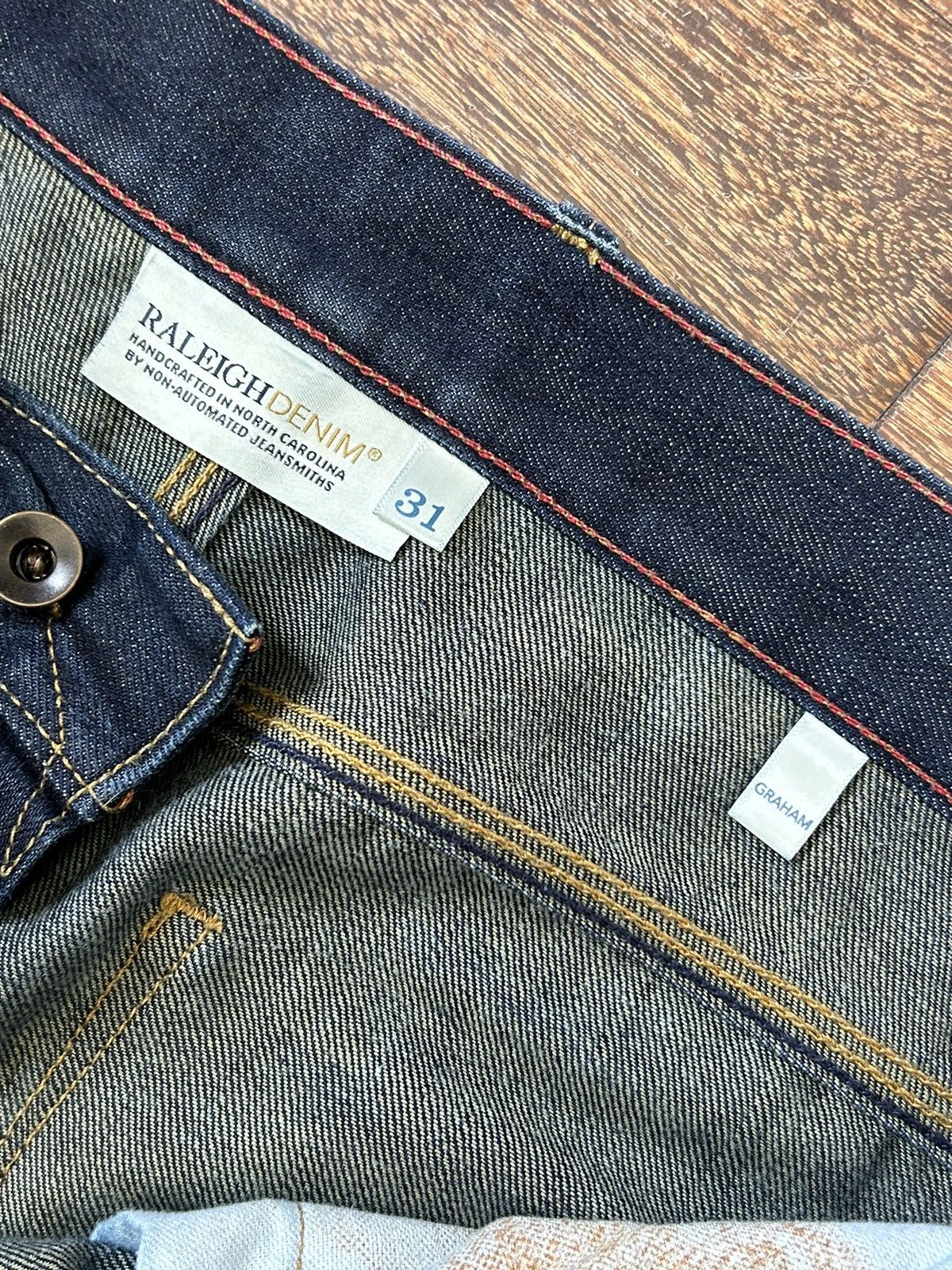 Japanese Brand × Raleigh Denim Raleigh Denim Graham Selvage Raw Original Size 31 Size US 31 - 7 Thumbnail