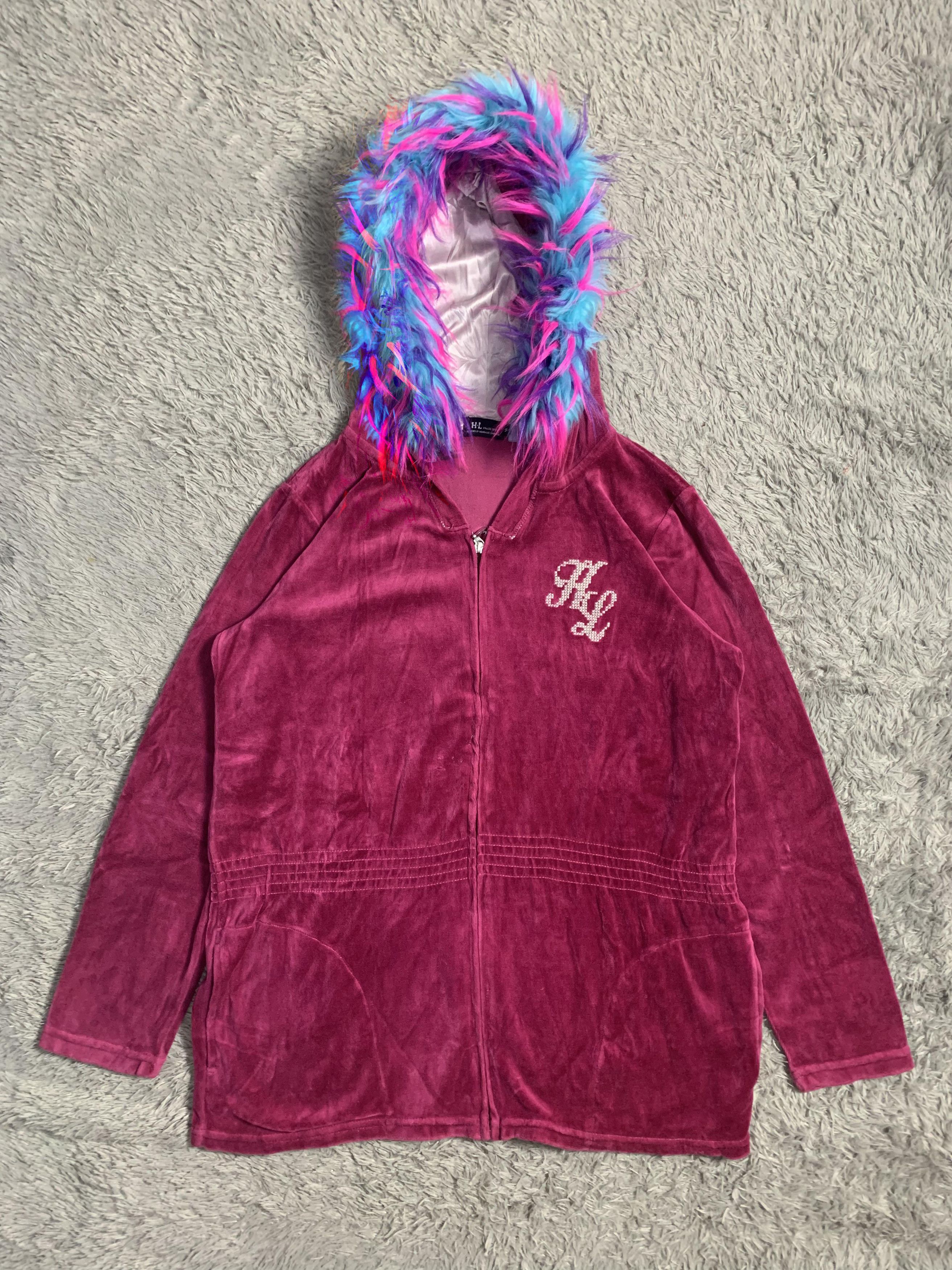 Japanese Brand HL By Henri - Luc Chapus Zip Faux Fur Hoodie Size US M / EU 48-50 / 2 - 1 Thumbnail