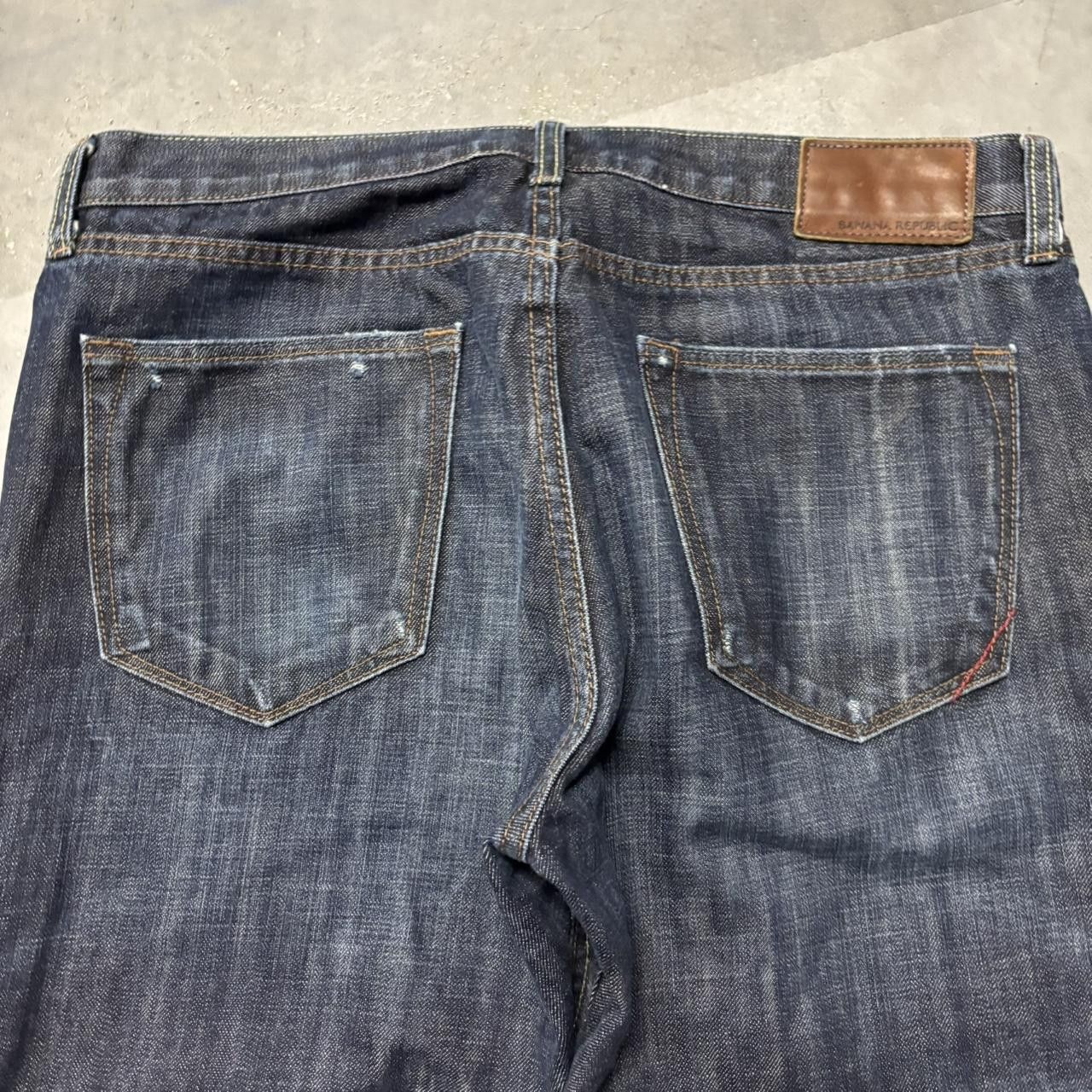 Japanese Brand × Vintage Crazy Vintage Y2K/2000s Grunge Dark Wash Skater Denim Jeans! Size US 33 - 7 Thumbnail