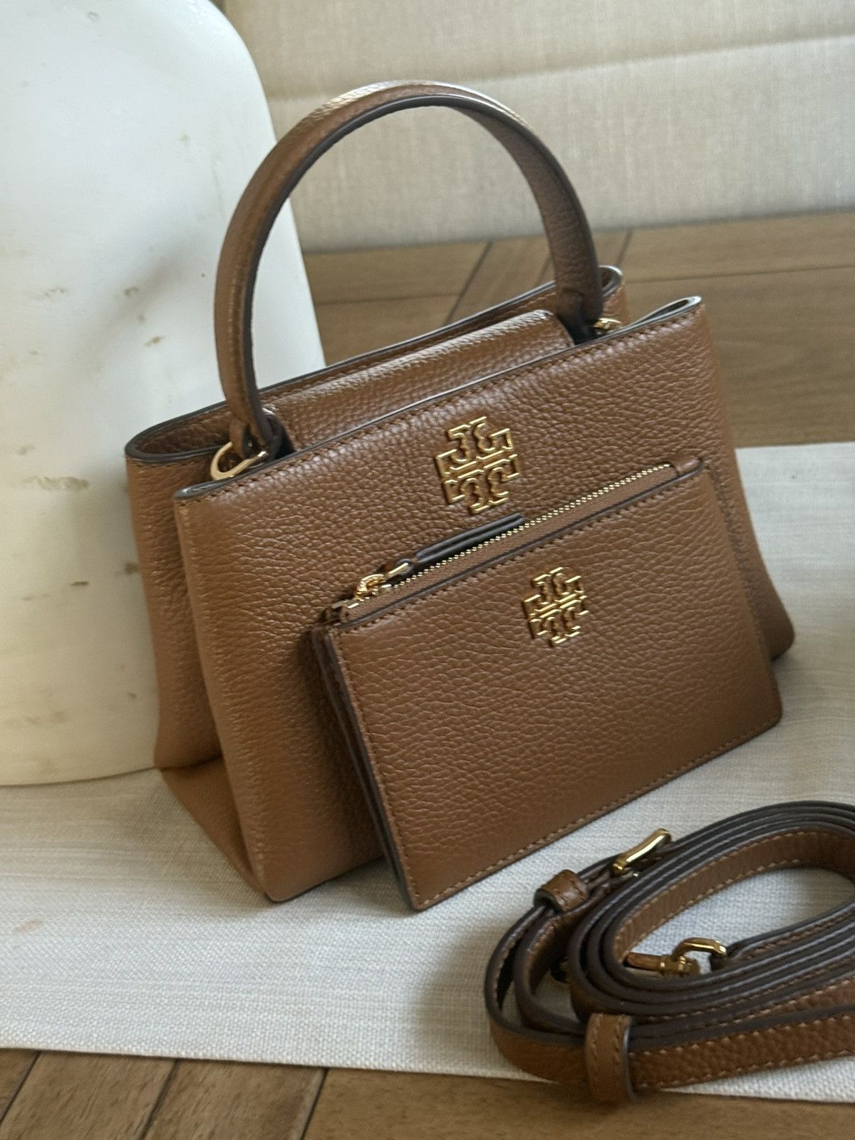 Tory Burch New Tory Burch Britten Mini Satchel & cardholder In Moose Size ONE SIZE - 2 Thumbnail