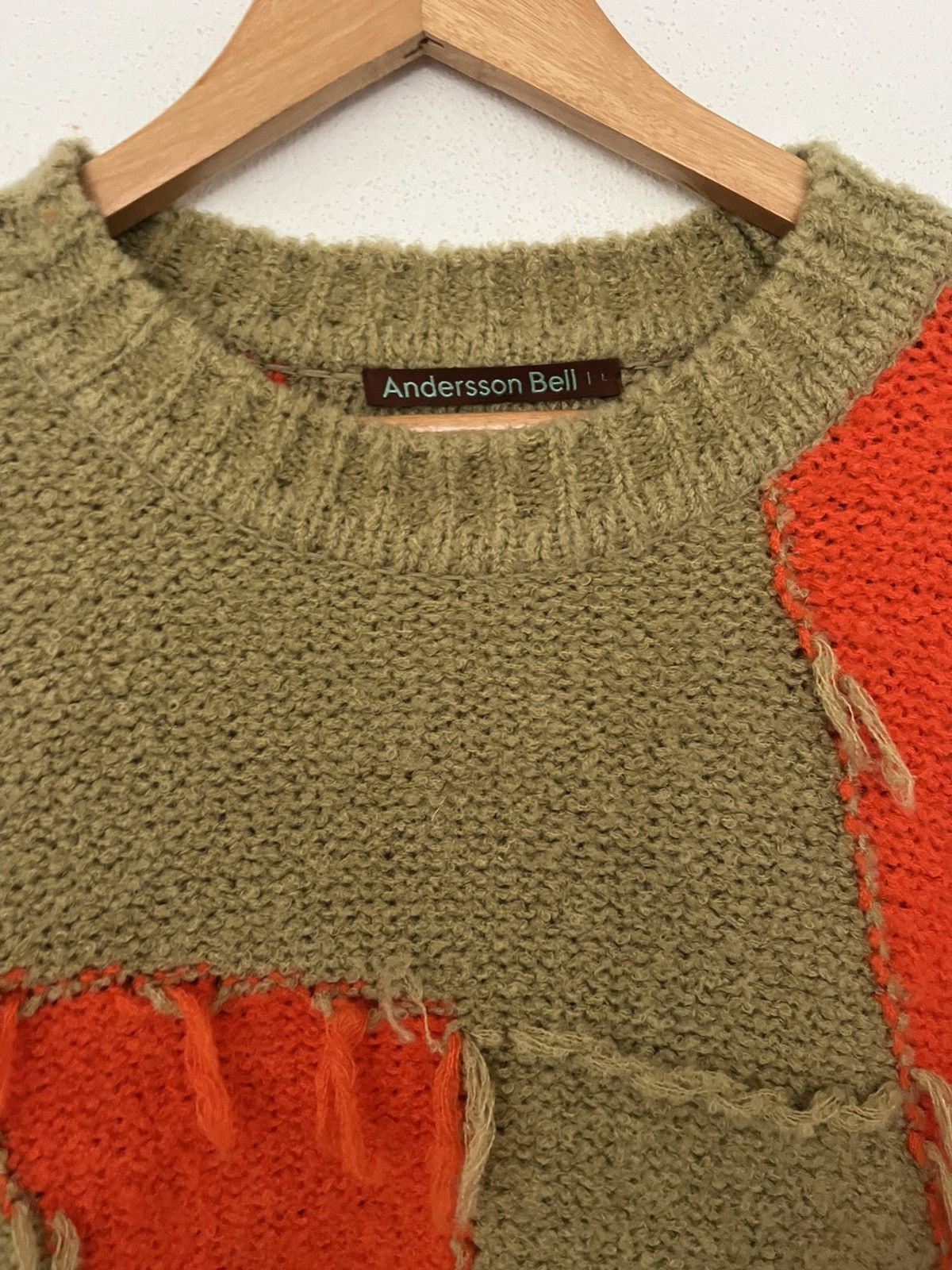 Andersson Bell Andersson Bell orange / beige patchwork knit sweater Size US L / EU 52-54 / 3 - 2 Thumbnail