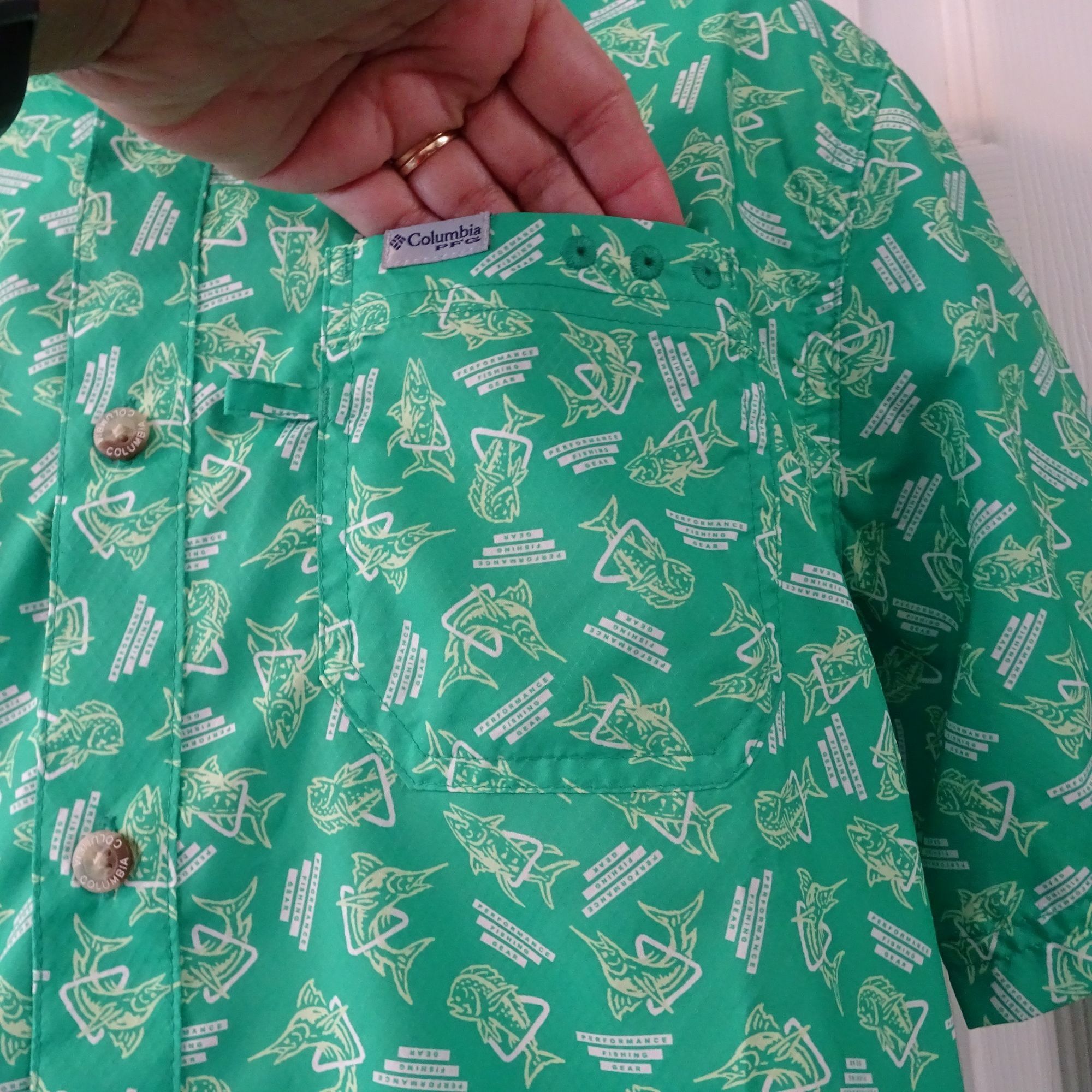 Columbia Columbia PFG Mens Green Fishing Shirt Size S Short Sleeve Size US S / EU 44-46 / 1 - 2 Thumbnail