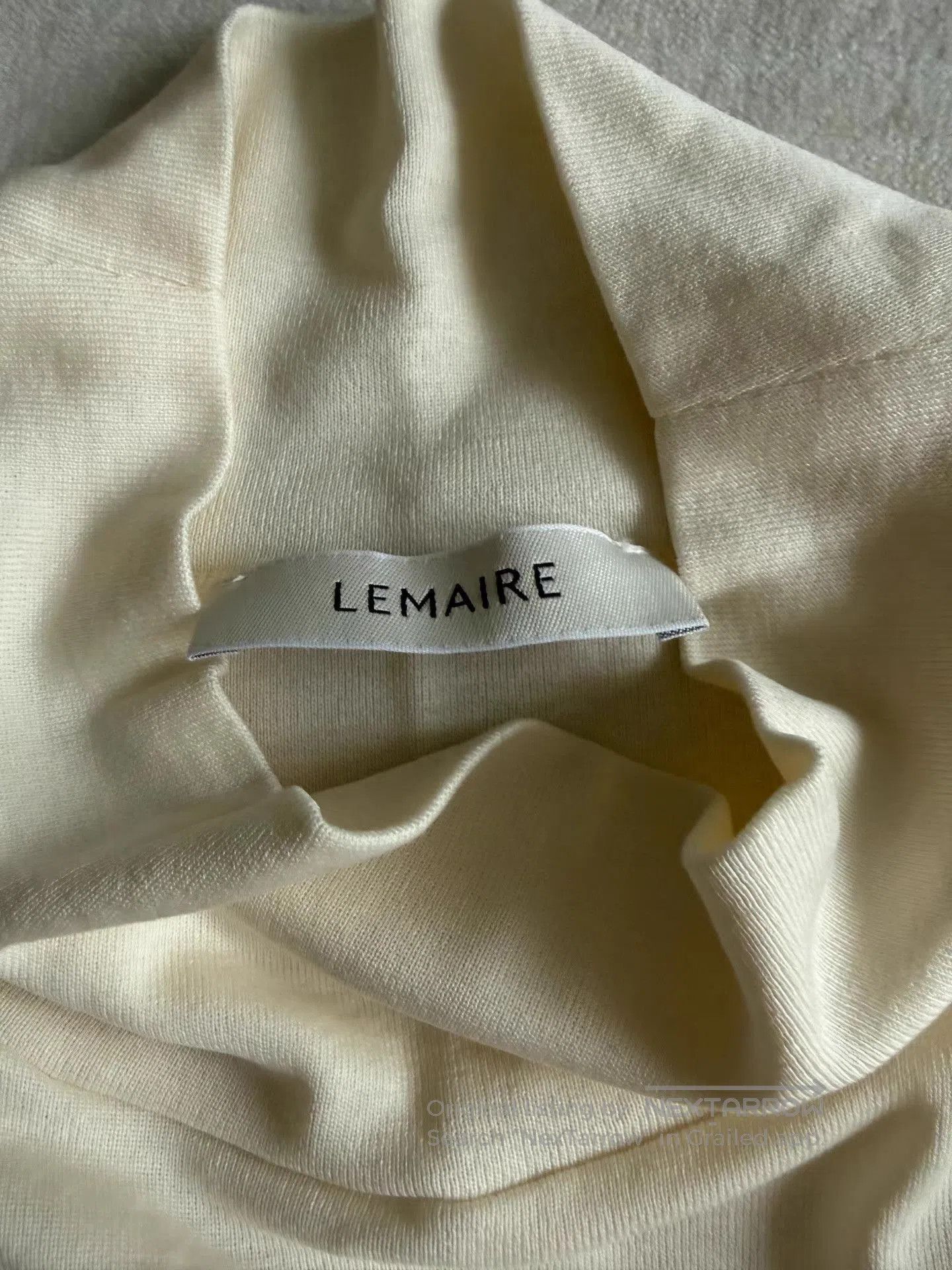 Lemaire Beige High Neck Long Sleeve Top Size S. Size US S / EU 44-46 / 1 - 6 Thumbnail
