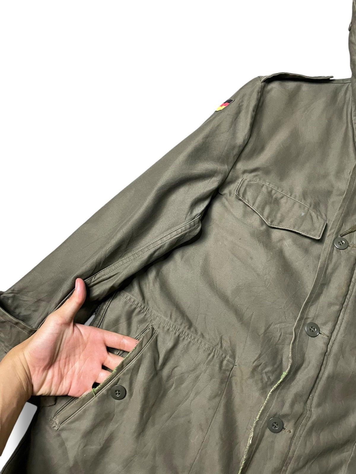 Japanese Brand × Vintage Vintage Germany Army Hooded Jacket (102) Size US S / EU 44-46 / 1 - 5 Thumbnail