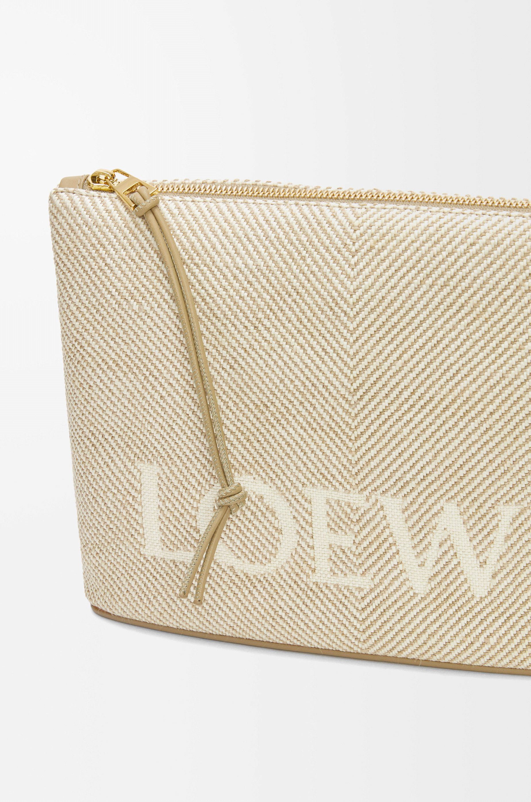 Loewe o1in1g0426 Size: OS / Oblong Pouch in Ecru Size ONE SIZE - 4 Thumbnail