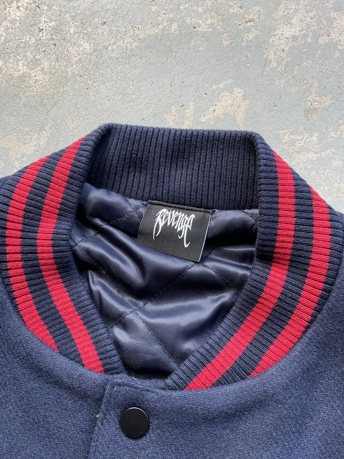 Revenge Revenge Rottweiler Varsity Jacket Navy/Red Size US M / EU 48-50 / 2 - 7 Thumbnail