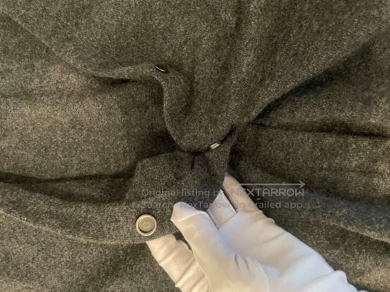 Brunello Cucinelli Brunello Cucinelli Black and Grey Cashmere Cardigan Size L / US 10 / IT 46 - 4 Thumbnail