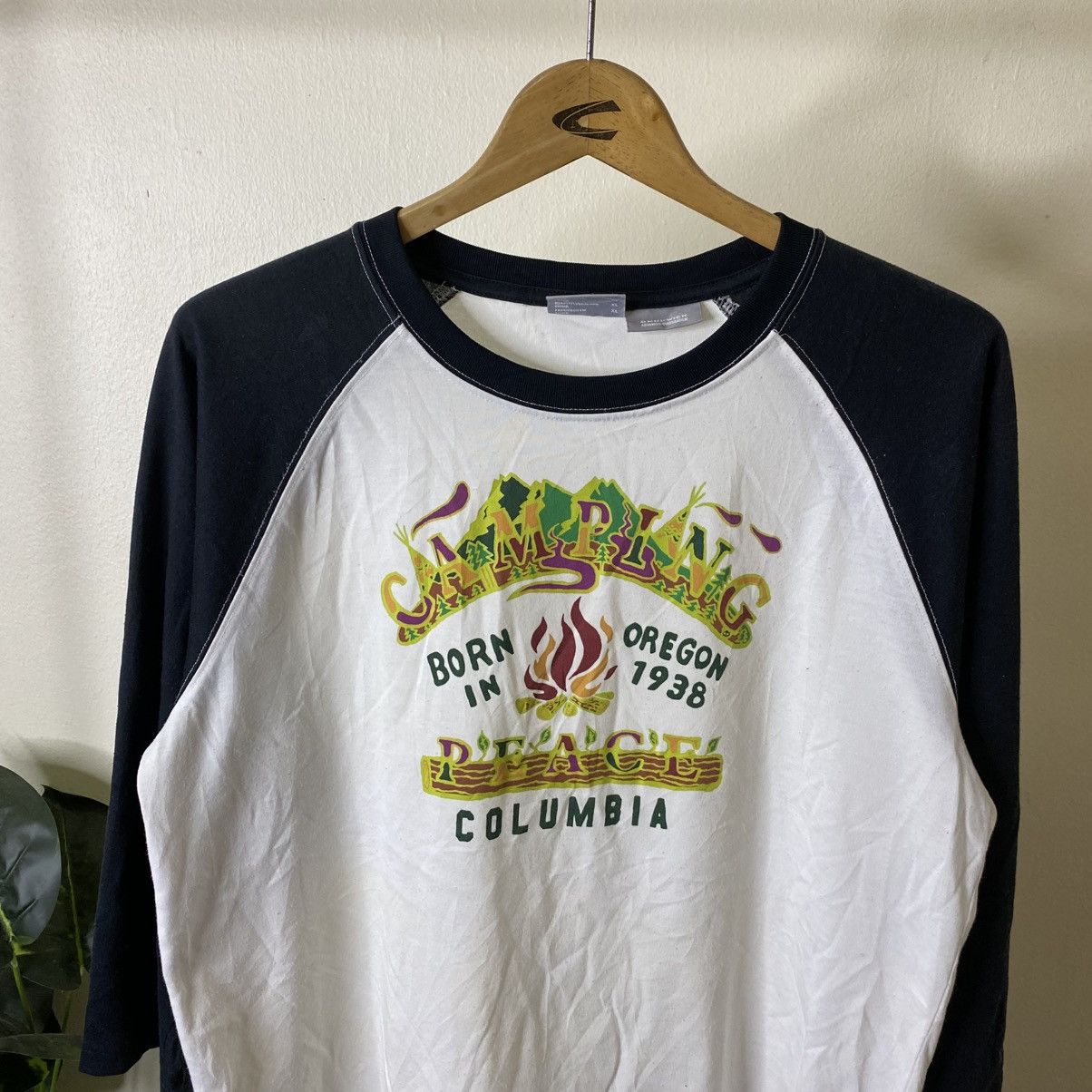 Columbia Vintage Y2K Columbia Camping Peace LS T Shirt Size US L / EU 52-54 / 3 - 2 Thumbnail