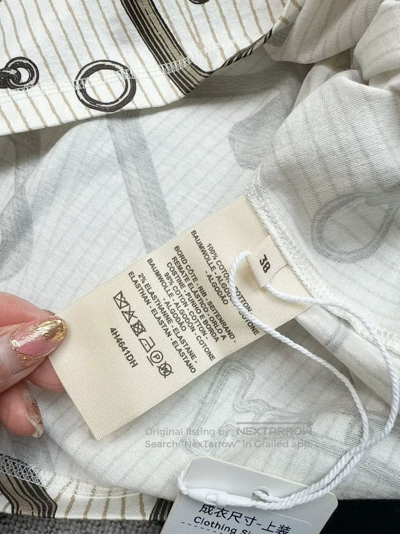 Other Hermes Classic Beige Short-Sleeve T-Shirt with Lock Closur Size XS / US 0-2 / IT 36-38 - 5 Thumbnail