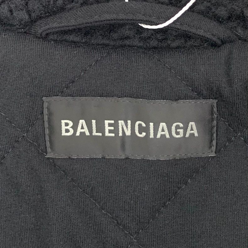 Balenciaga Balenciaga size 34 Black Logo Letter Embroidered Fleece Co Size XS / US 0-2 / IT 36-38 - 5 Thumbnail