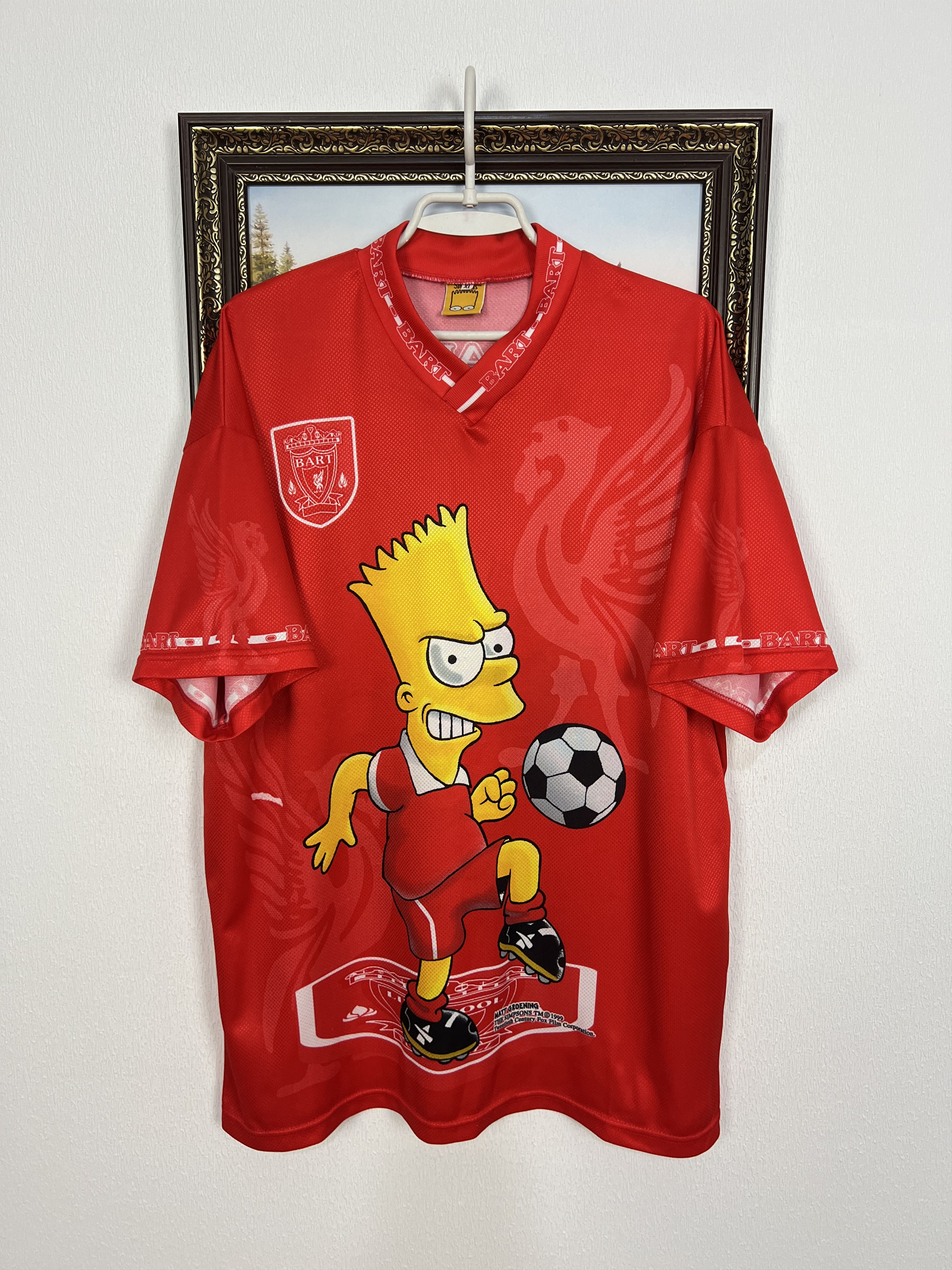 Vintage Bart Simpson Liverpool Shirt Football Jersey Soccer YNWA Size US XL / EU 56 / 4 - 1 Thumbnail