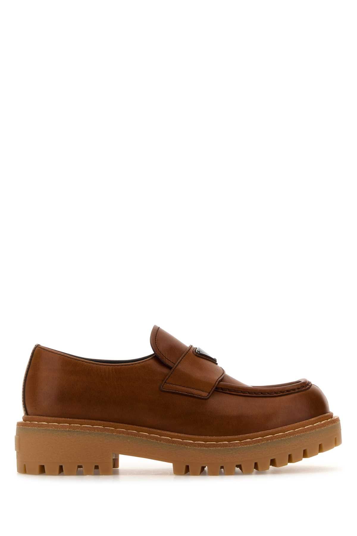 Prada Caramel Leather Loafers Size US 9.5 / EU 42-43 - 1 Thumbnail