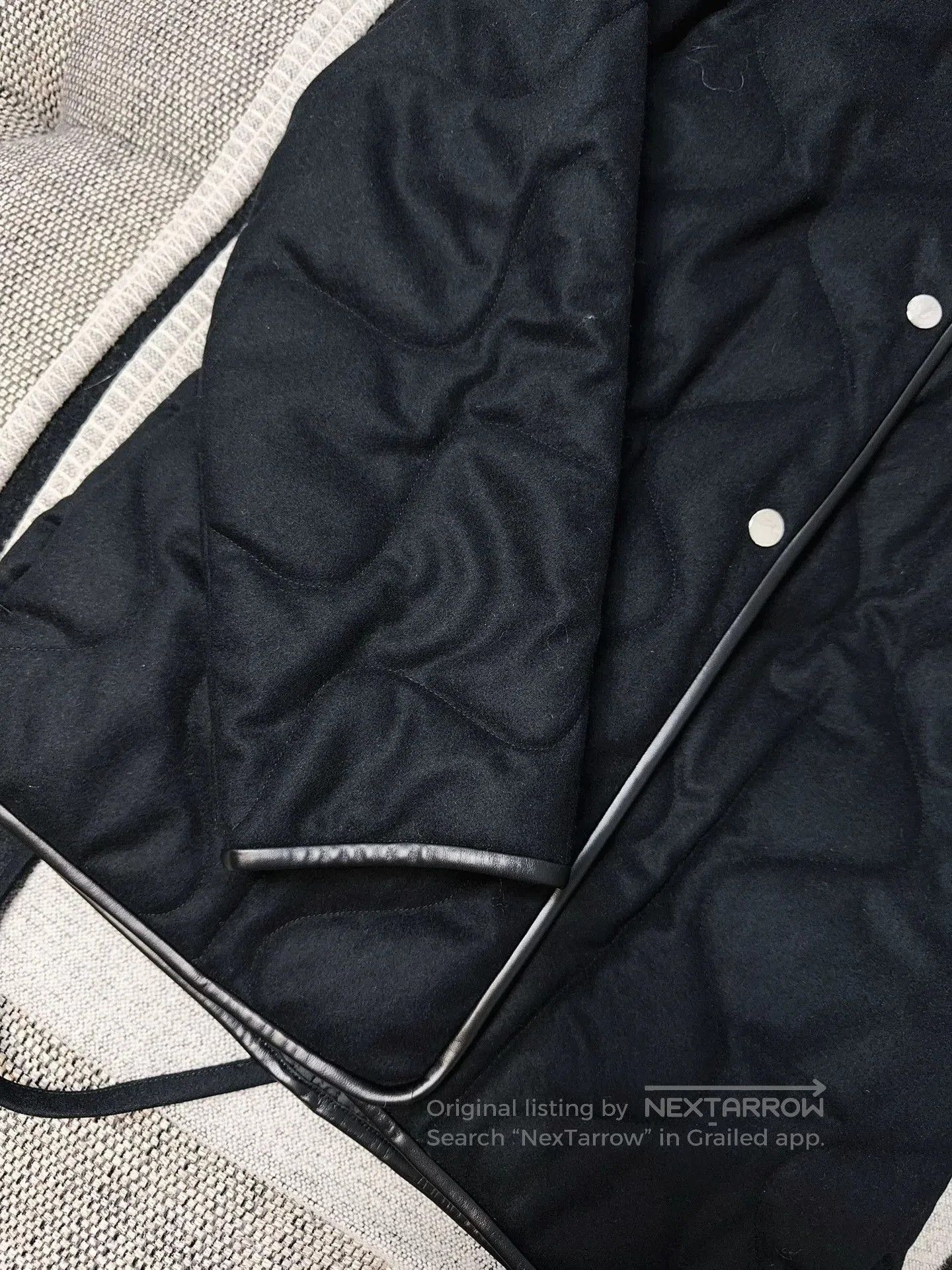 Hermes Hermes Black Quilted Wool Coat. Size US M / EU 48-50 / 2 - 5 Thumbnail