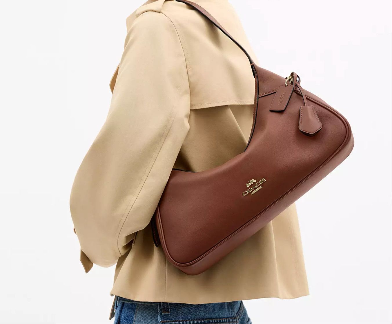 Coach Ella Small Shoulder Bag CDY38 Gold/Redwood Size ONE SIZE - 8 Thumbnail