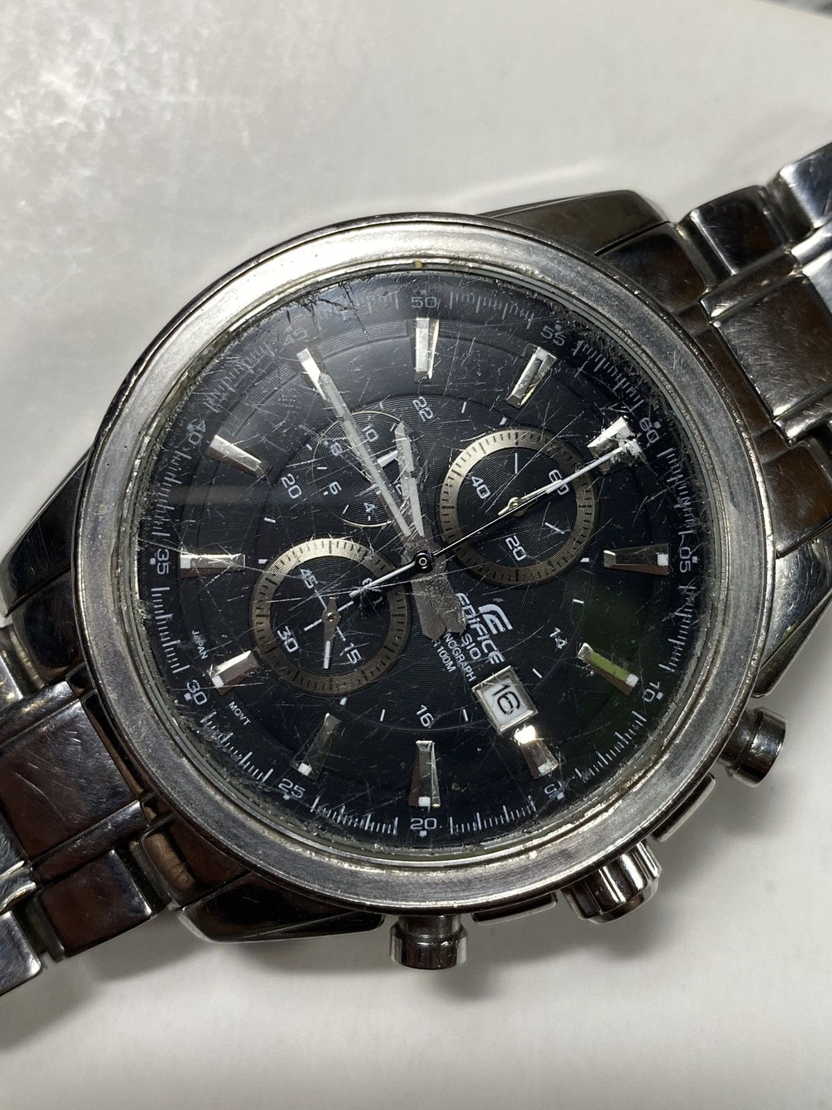Casio × Vintage Casio Edifice Mechanical Chronograph - Stainless Steel Size ONE SIZE - 10 Thumbnail