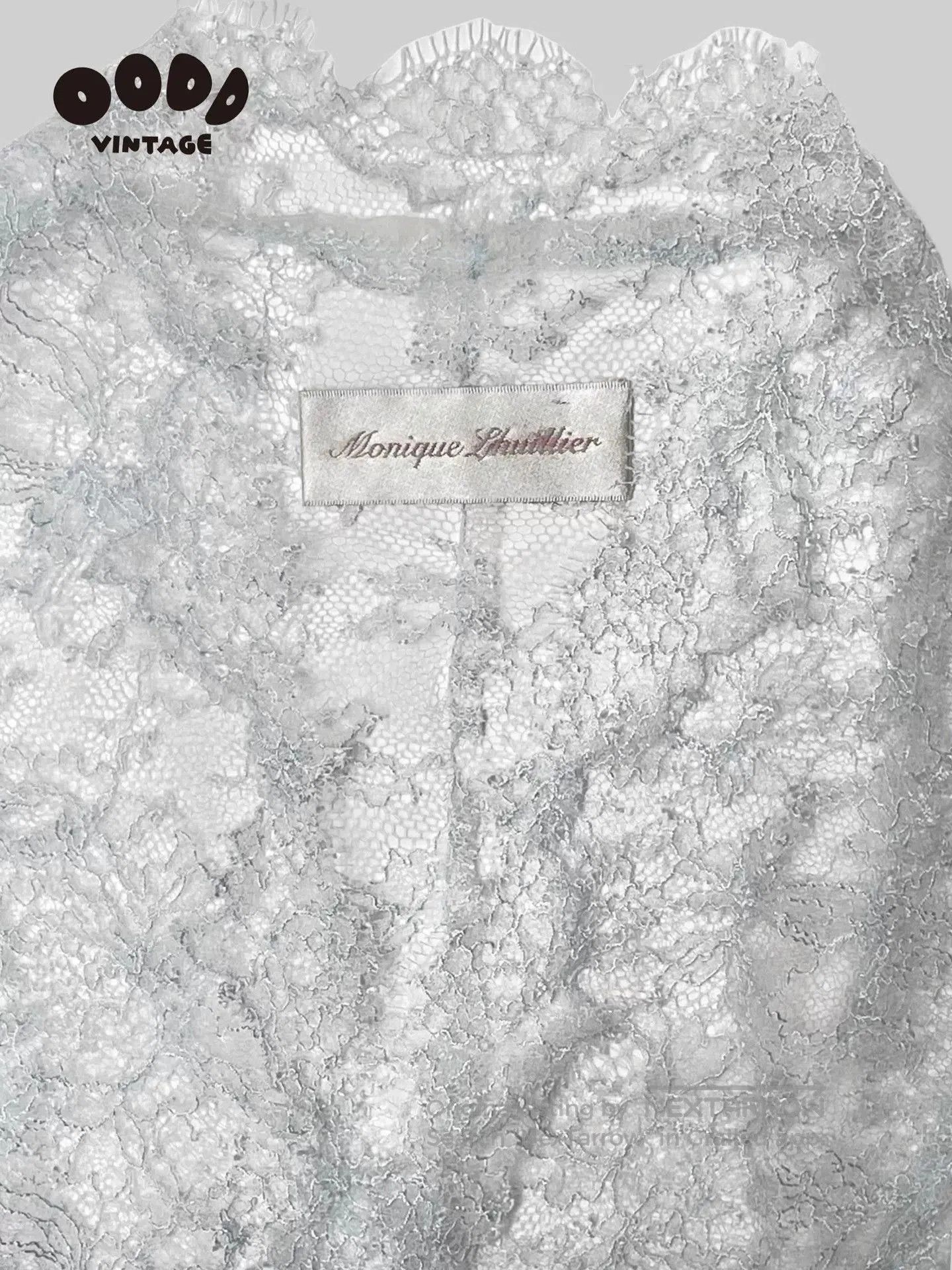 Monique Lhuillier White Lace Fringe Vest Top. Size S / US 4 / IT 40 - 3 Thumbnail