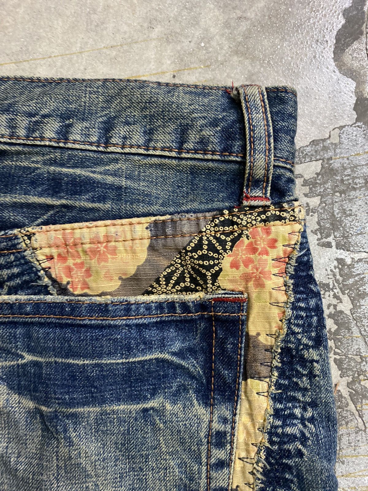 Takeo Kikuchi 1990s Japan Motive patch distressed light denim Size US 32 / EU 48 - 17 Thumbnail