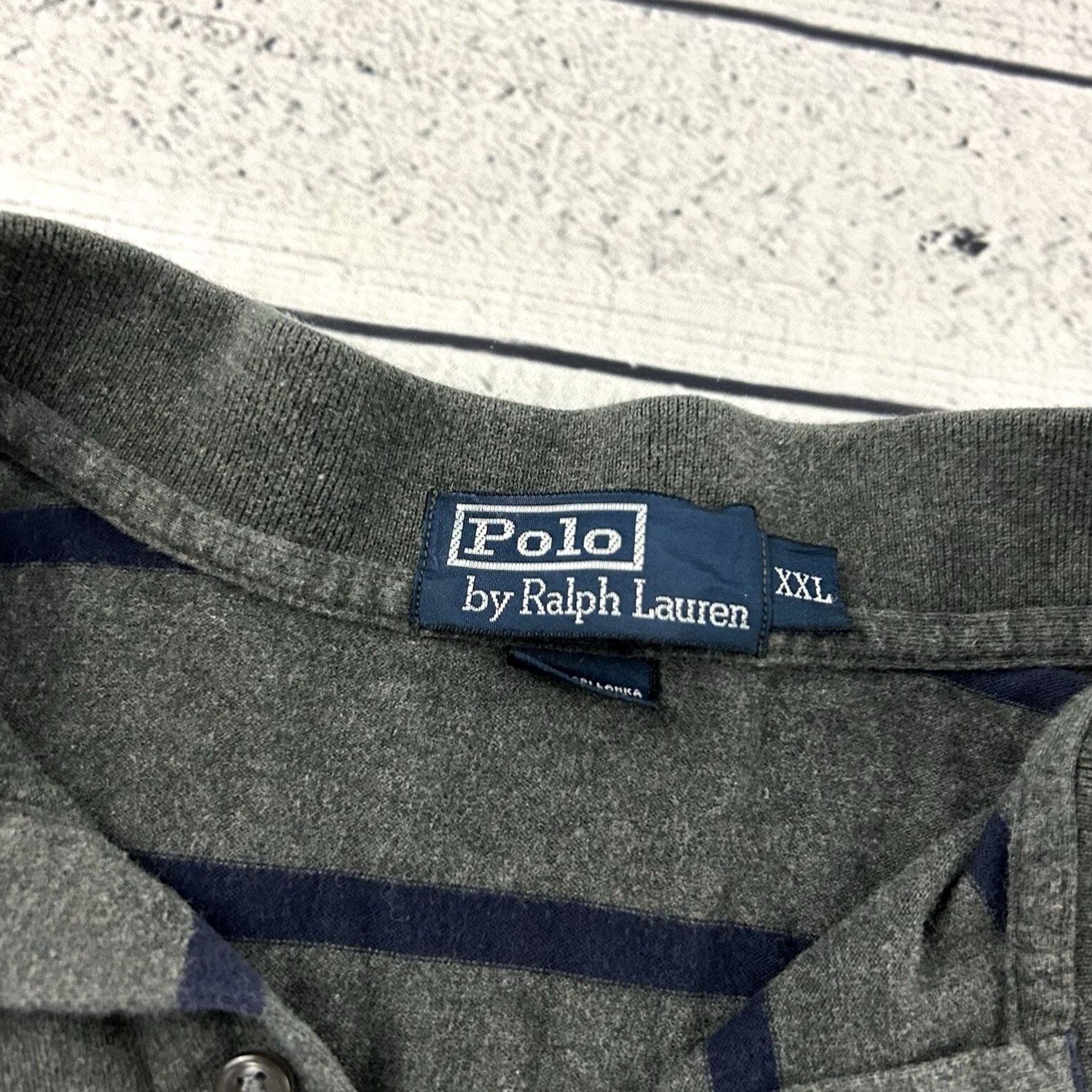 Polo Ralph Lauren VTG Polo Ralph Lauren Long Sleeve Striped Rugby Shirt Men 2XL Gray Blue Polo Ralph Lauren Shirt Mens XXL Striped Button-Up Long Sleeve Size US XXL / EU 58 / 5 - 2 Thumbnail