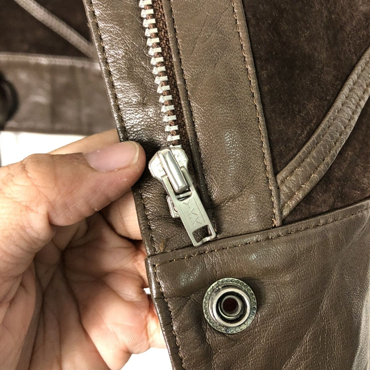 Japanese Brand 🔥VINTAGE BOMBER LEATHER JACKET SOFT HOUSTAN Size US M / EU 48-50 / 2 - 18 Thumbnail
