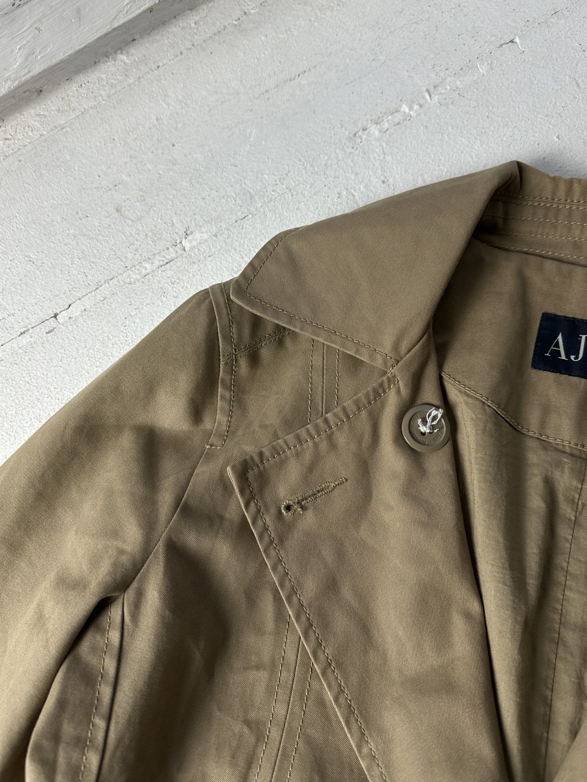 Armani 🚨ARMANI JEANS BEIGE BROWN WOMEN COAT LUXURY OLD MONEY Size L / US 10 / IT 46 - 7 Thumbnail
