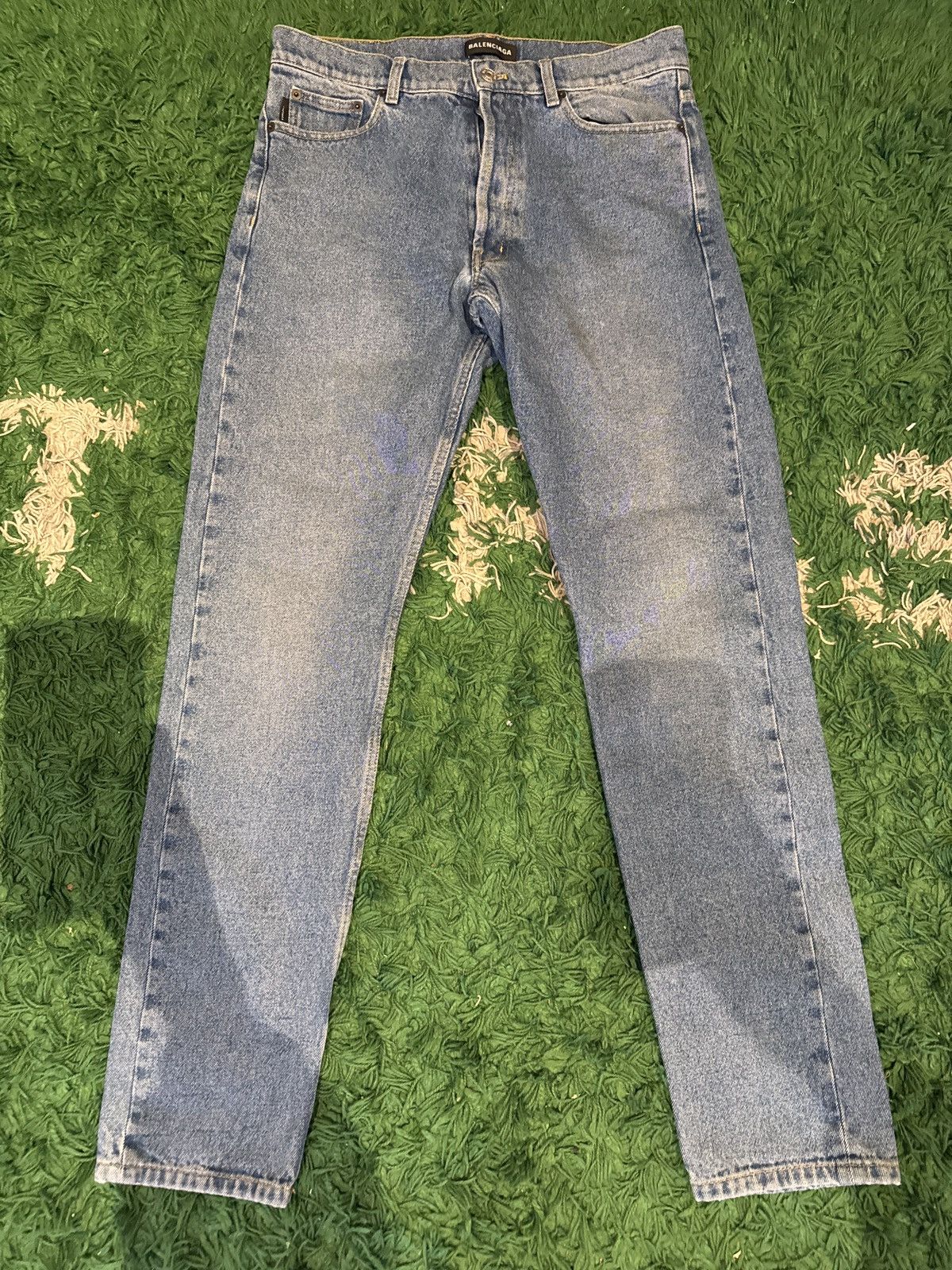 Balenciaga Balenciaga Straight Leg Jeans Blue Size US 34 / EU 50 - 1 Thumbnail