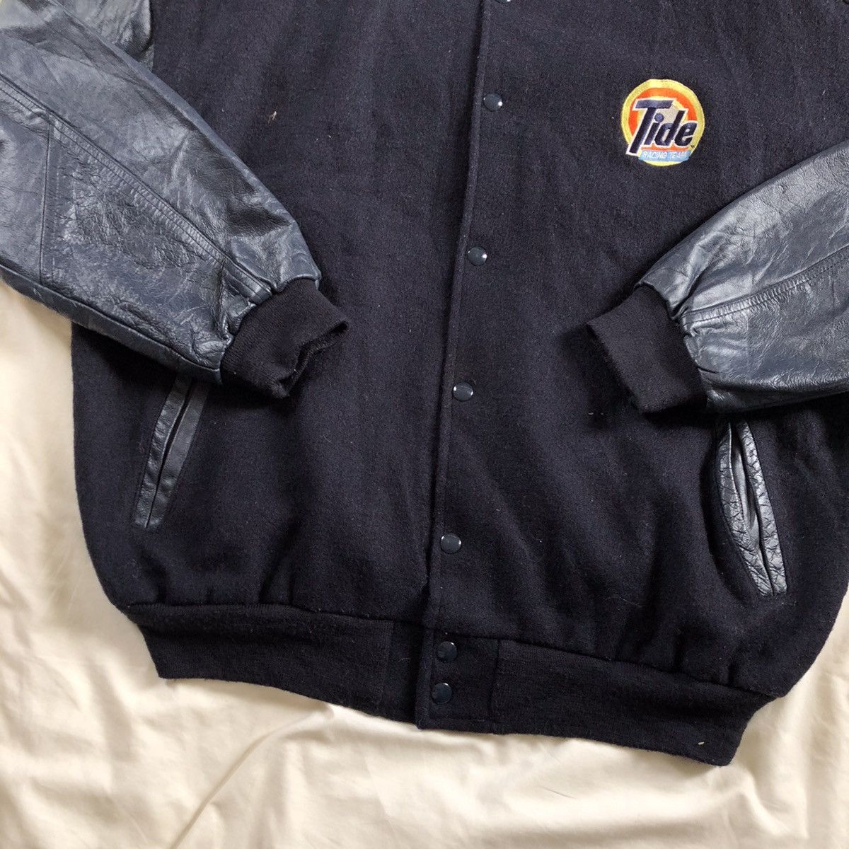 Gear for Sports × NASCAR TIDE Racing Nice Embroidery Logo Leather Varsity Jacket Size US XL / EU 56 / 4 - 6 Thumbnail