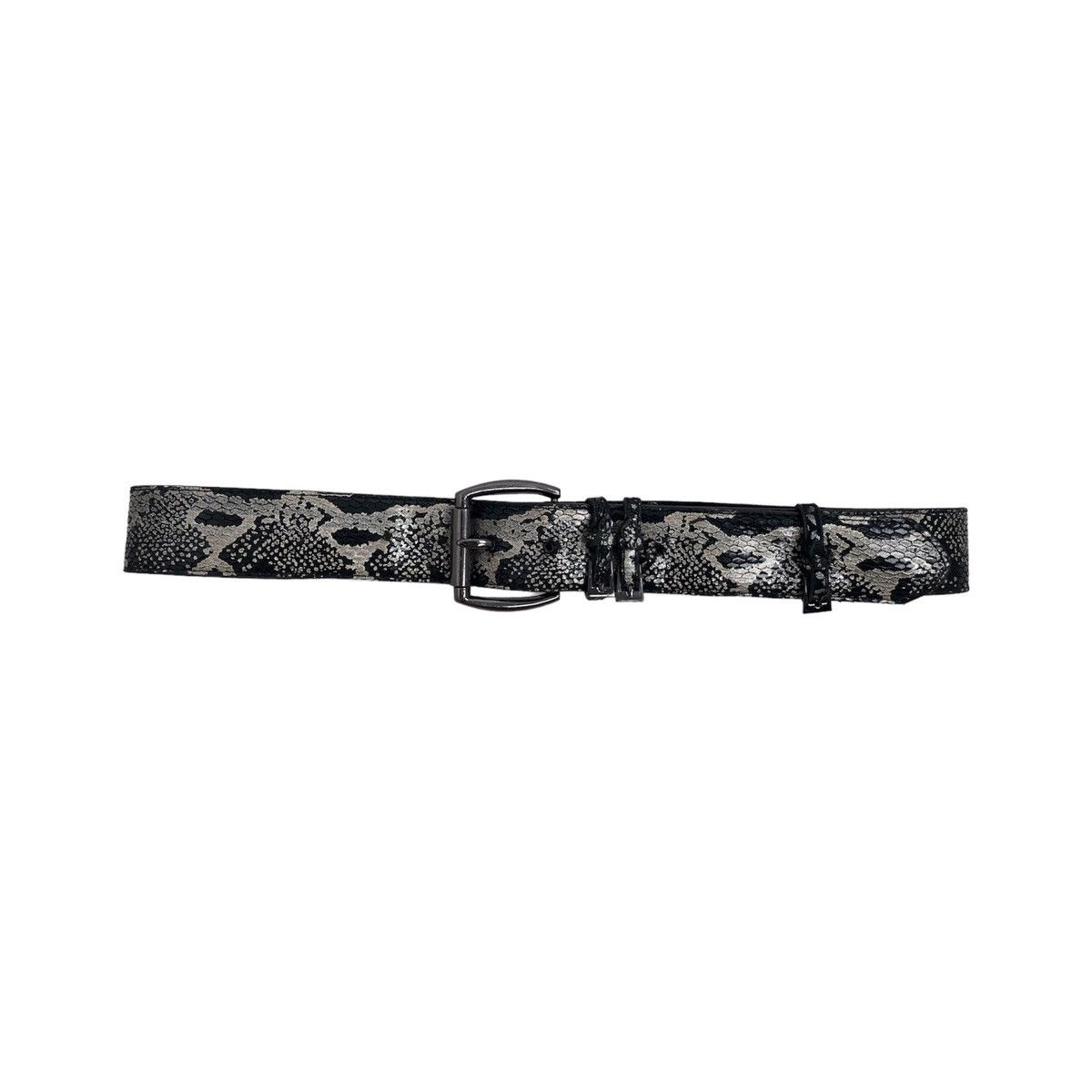 If Six Was Nine Black Snakeskin KMRii Style Belt Very Nice Design Size 40 - 1 Thumbnail