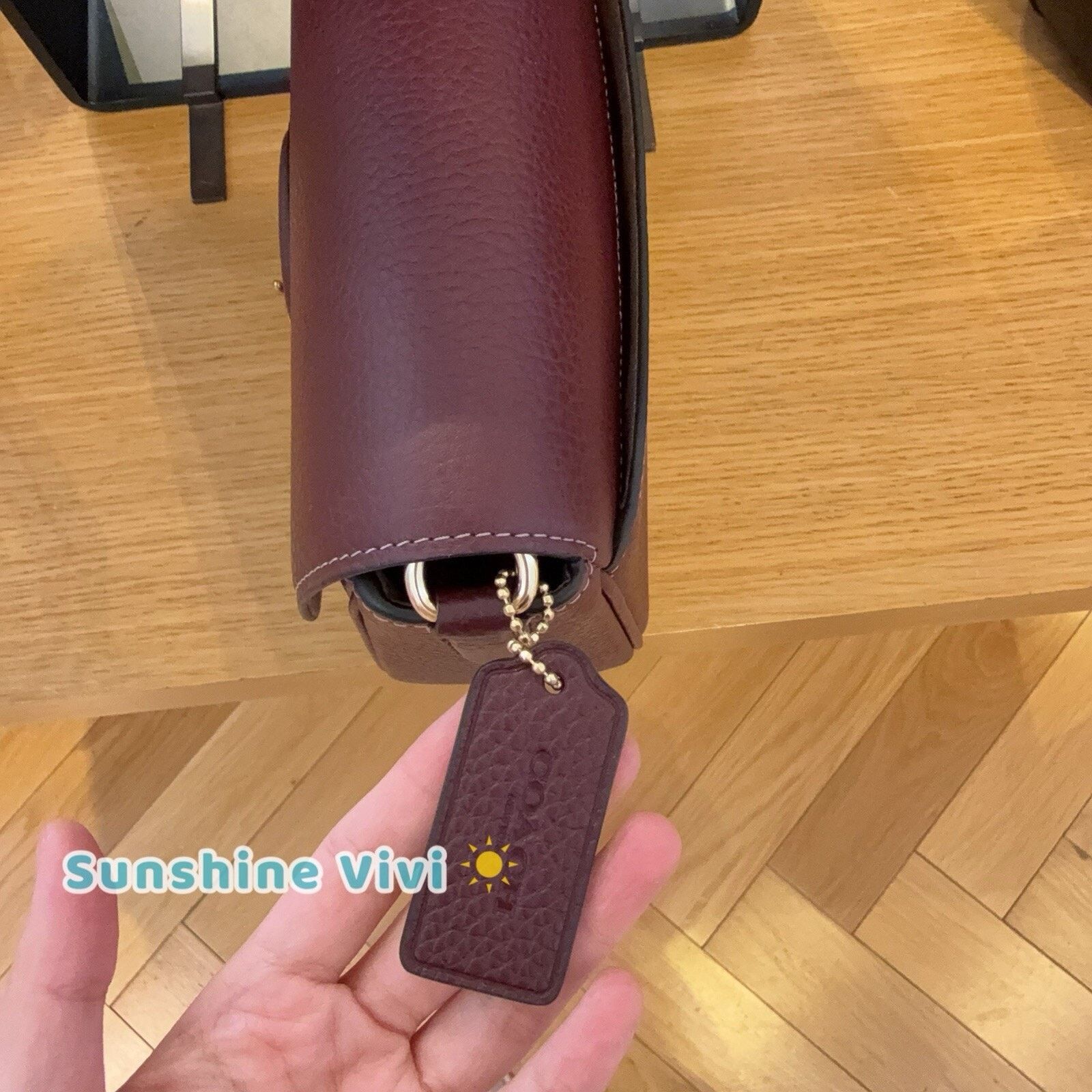 Coach NWT COACH Amelia Saddle Bag Shoulder Bag CP107 Gold/Merlot Size ONE SIZE - 6 Thumbnail