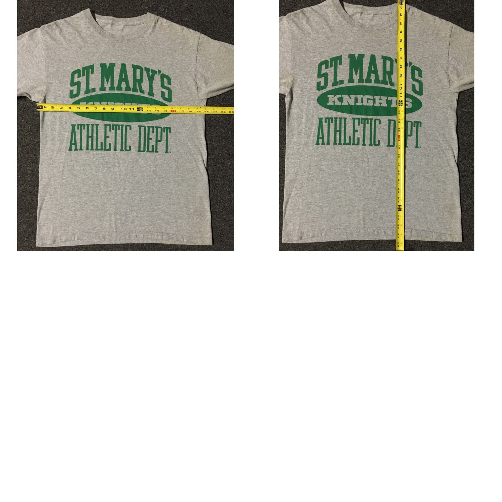 Vintage VINTAGE St. Mary’s Knights Athletics Shirt M Gray 90s Grunge School Sports Track & Field PE Mens Size US M / EU 48-50 / 2 - 8 Thumbnail