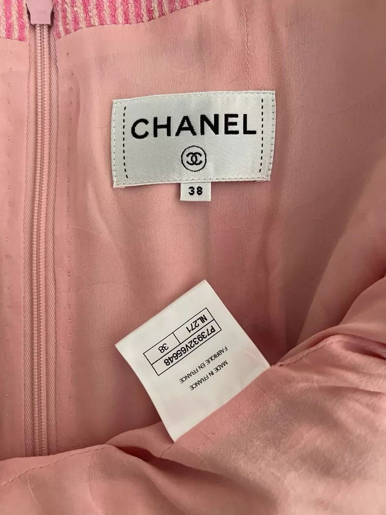 Chanel Chanel 23c pink embroidered rolled-edged dress Size XS / US 0-2 / IT 36-38 - 3 Thumbnail