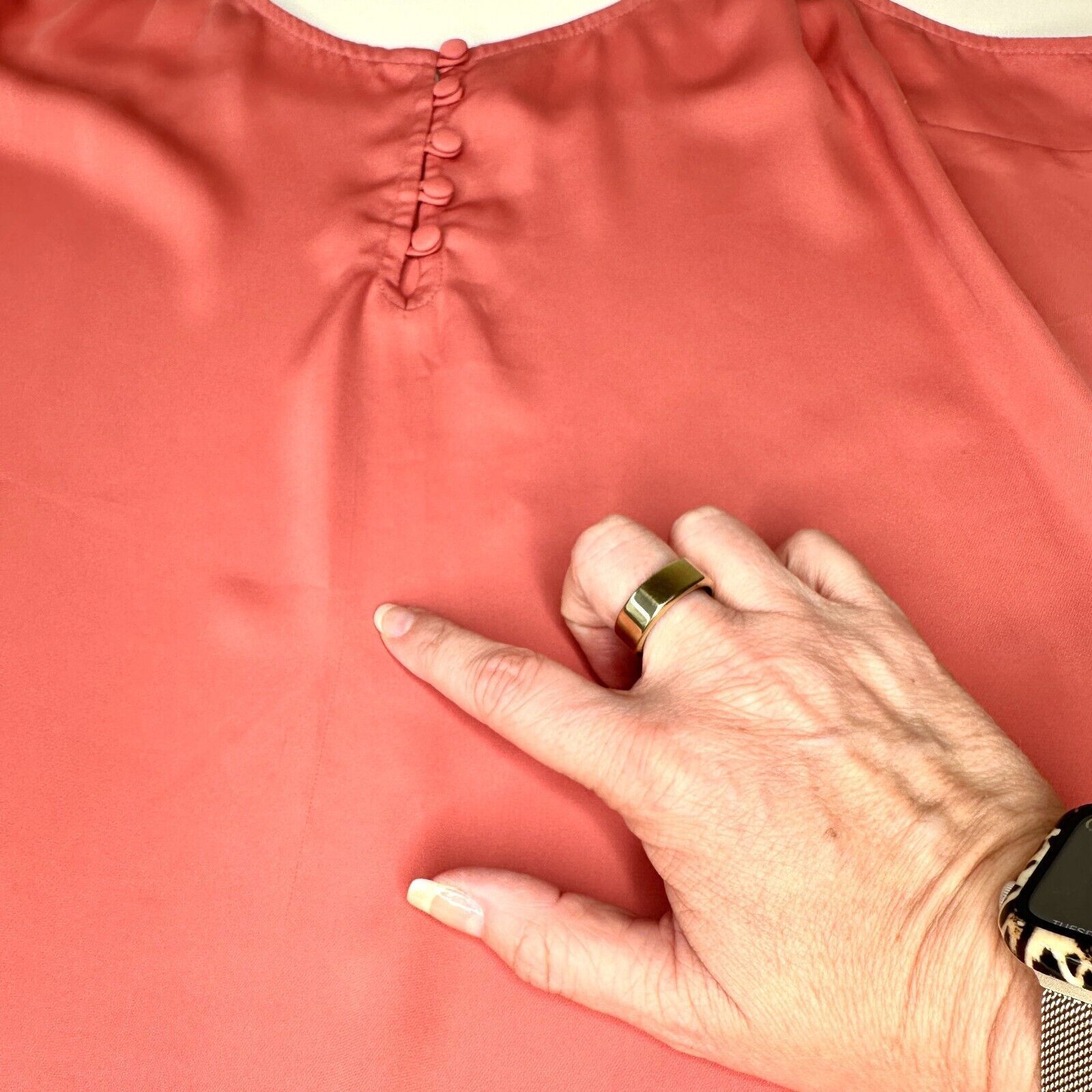Other L'Academie Peach 5-Button Loop Tank Adj Straps Cami Top L Size L / US 10 / IT 46 - 4 Thumbnail