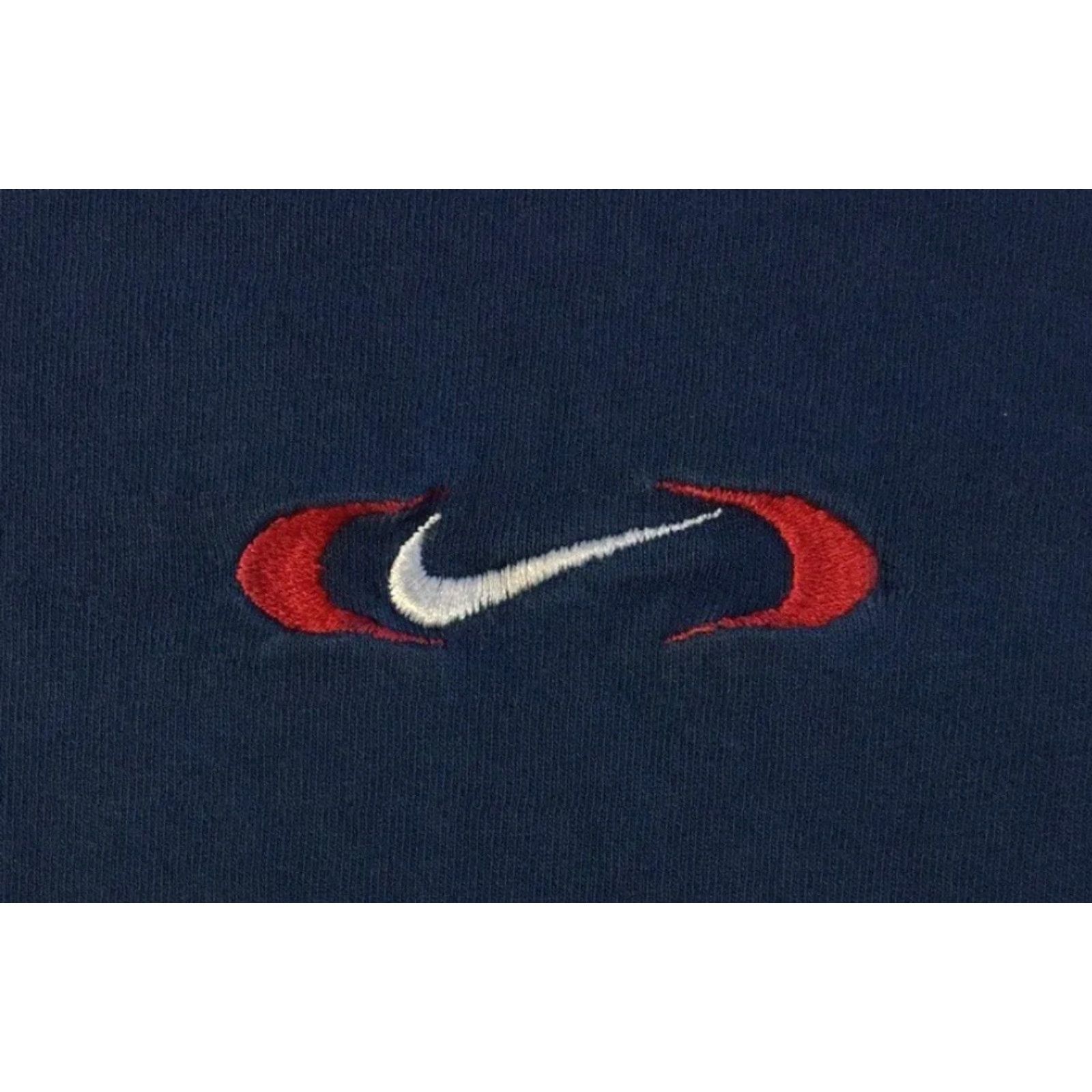 Nike Nike Shirt M USA Blue Swoosh Distressed 90s Thrashed Grunge Hip Hop Skate Vintage Vtg poster Size US M / EU 48-50 / 2 - 2 Thumbnail
