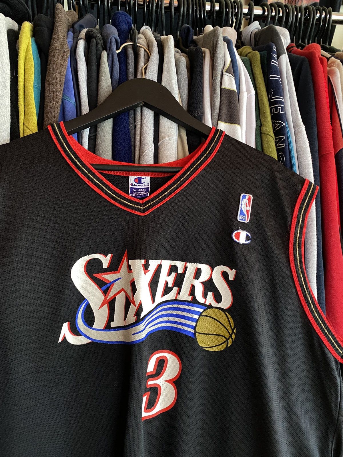 Champion CHAMPION NBA PHILADELPHIA SIXERS IVERSON VINTAGE SHIRT Y2k Size US XL / EU 56 / 4 - 2 Thumbnail